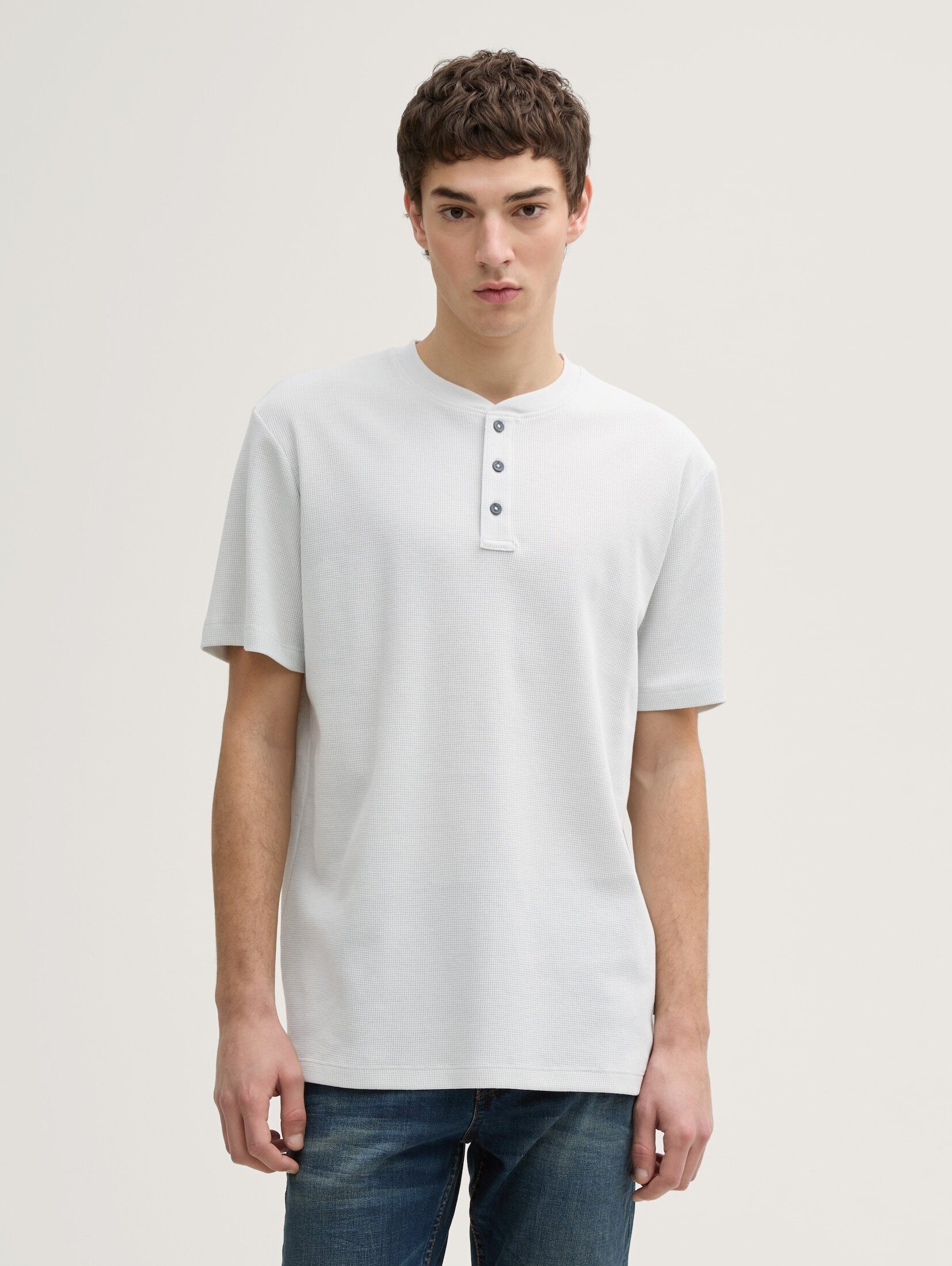 TOM TAILOR Denim T-Shirt Henley T-Shirt günstig online kaufen