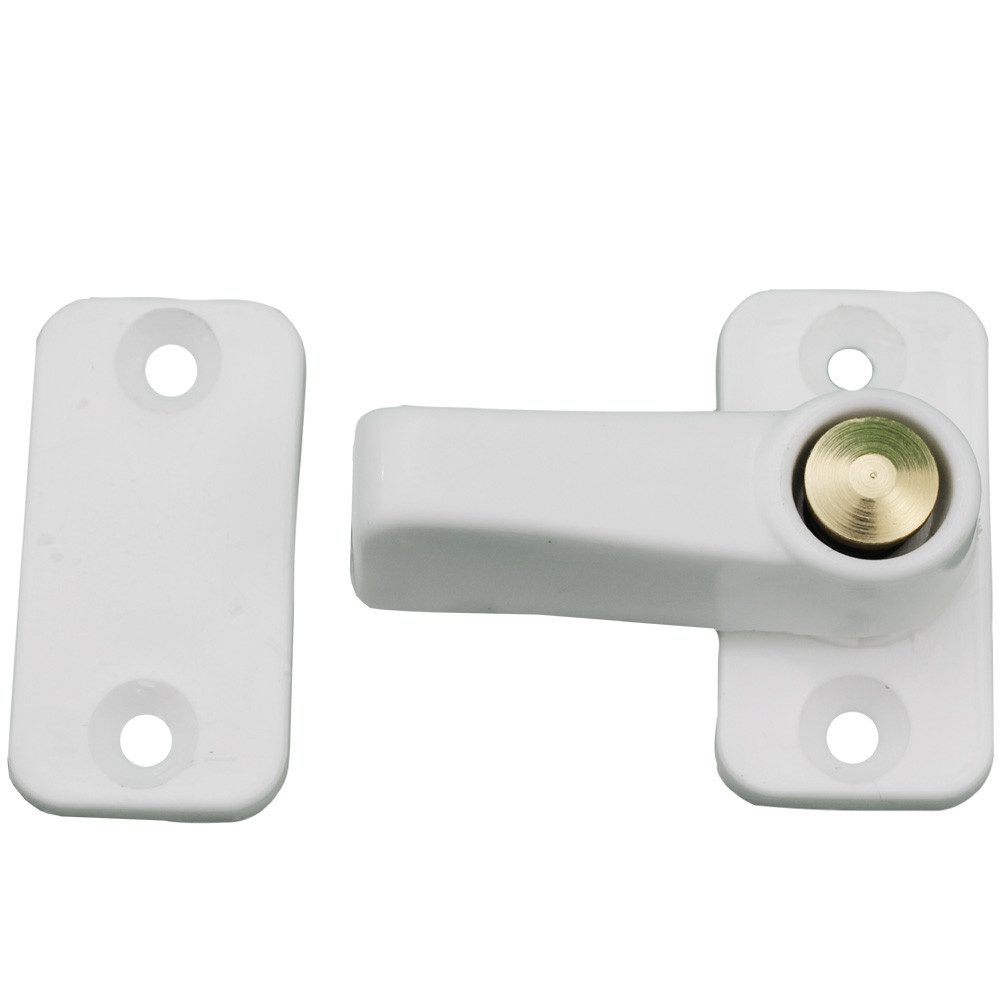 FAWO Türriegel Drehriegel Türfeststeller Wohnwagen Wohnmobil Caravan mit Feder weiß