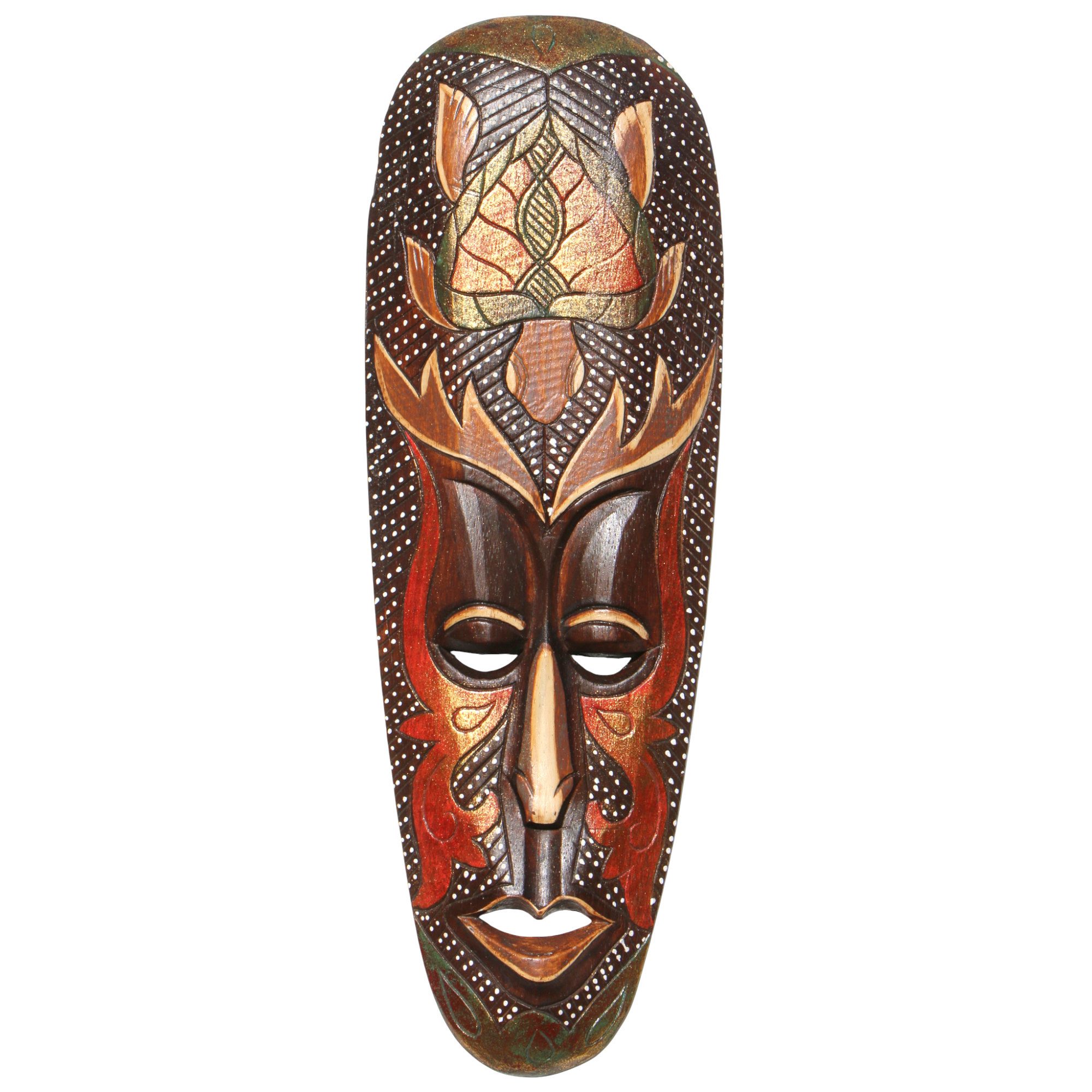 Wogeka Wanddekoobjekt Wand-Maske Gold Schildkröte 50 cm zum aufhängen Afrik günstig online kaufen