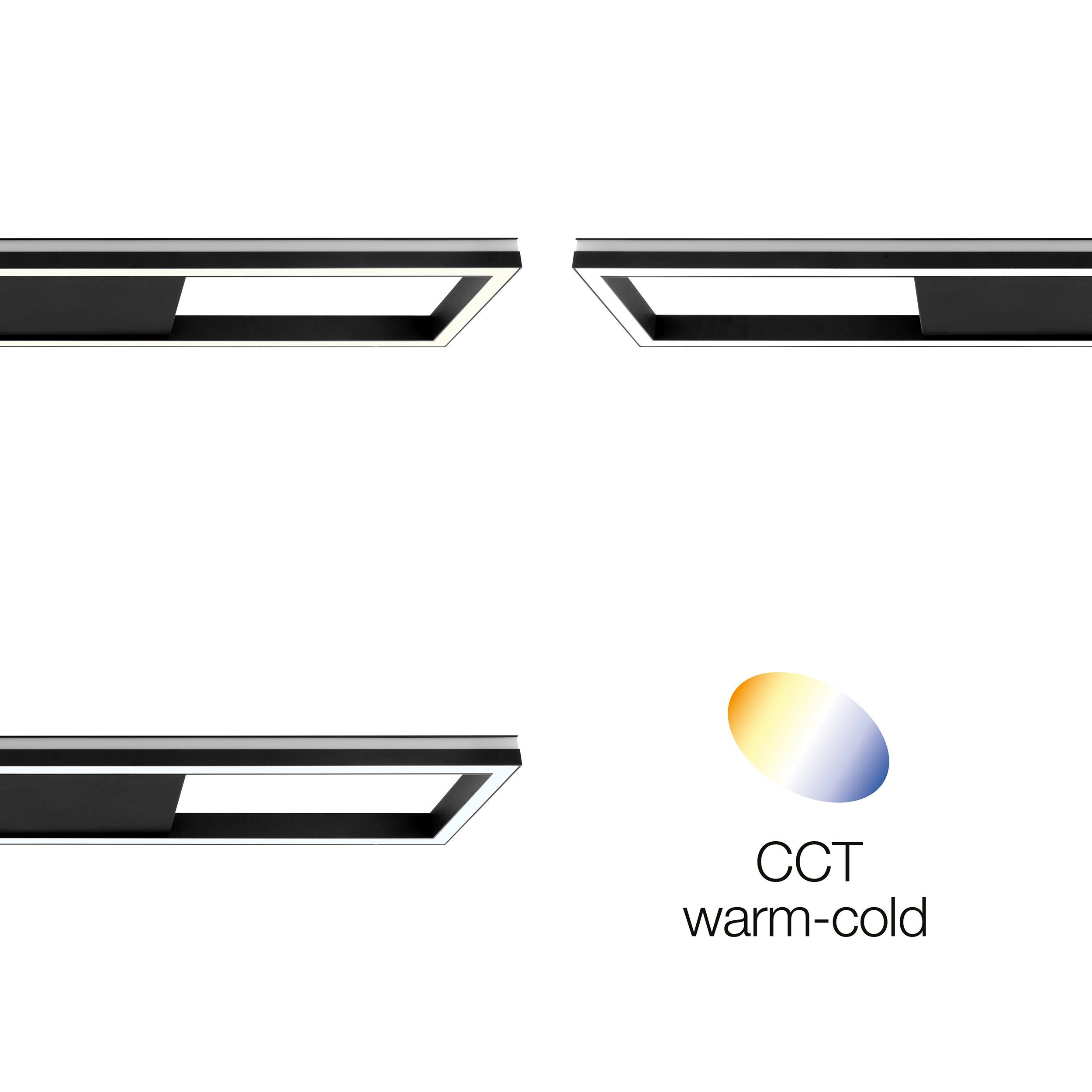 warmweiß fest Memory-Funktion CCT LED schwarze Fernbedienung, - RGB, - LED Fernbedienung, RGB über Lightbox und integriert, Deckenleuchte Deckenleuchte, LED kaltweiß, mit
