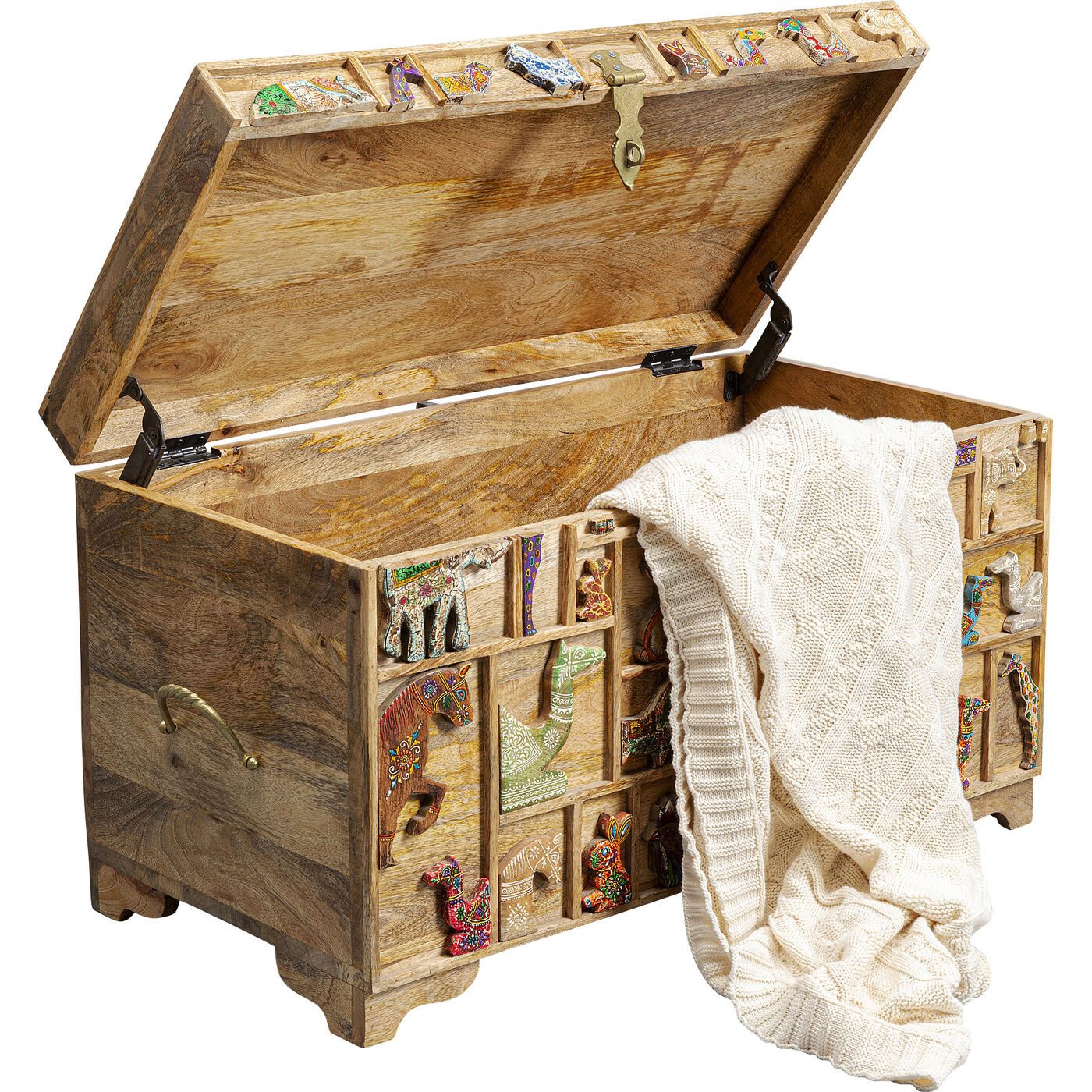 Kare Design Truhe Zoo, Massivholz, Tiermotive günstig online kaufen