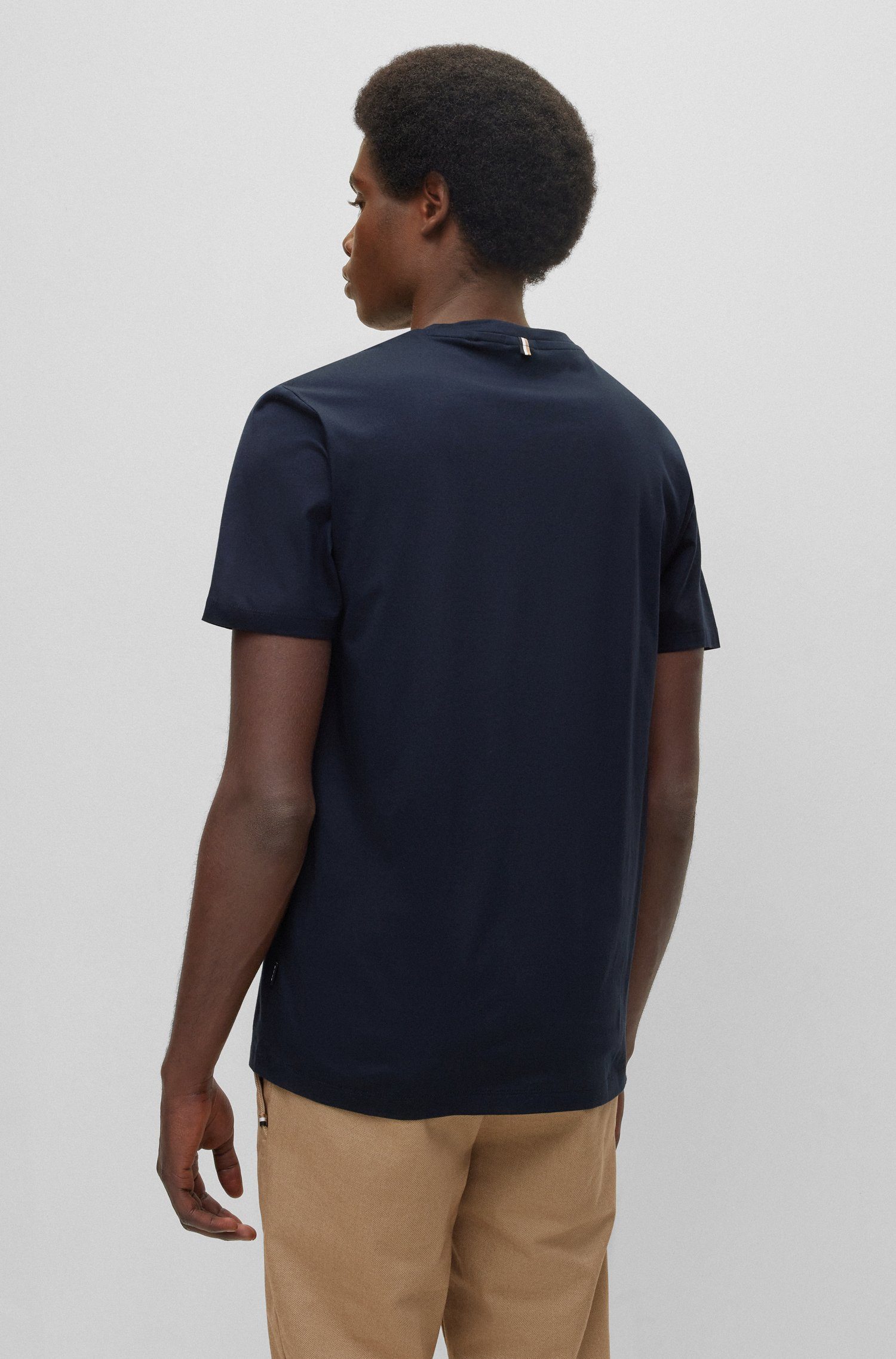 BOSS Tessler T-Shirt (404) (1-tlg) Blau