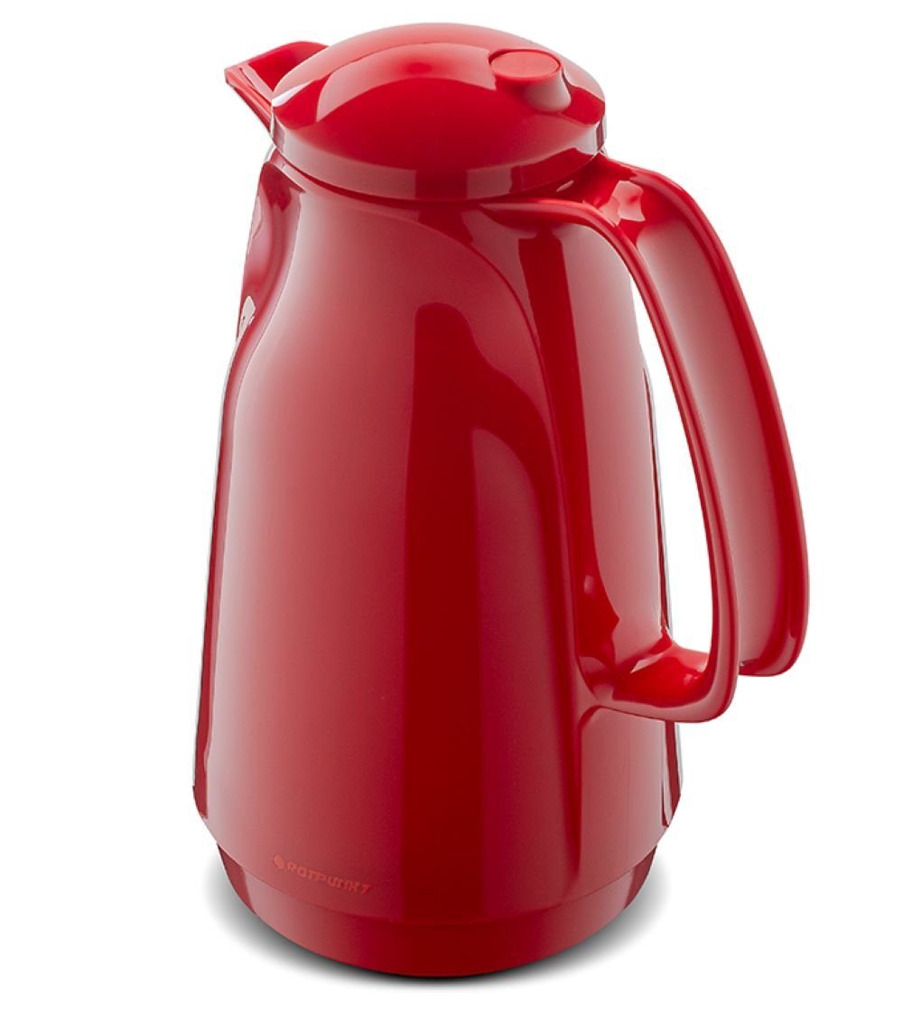 ROTPUNKT Isolierkanne 1,5 Liter Glaseinsatz I hochwertig I langlebig I 24 Std heiß, 1.5 l, (Kaffeekanne I Teekanne), Glaskolben aus doppelwandigem Rosalin-Glas