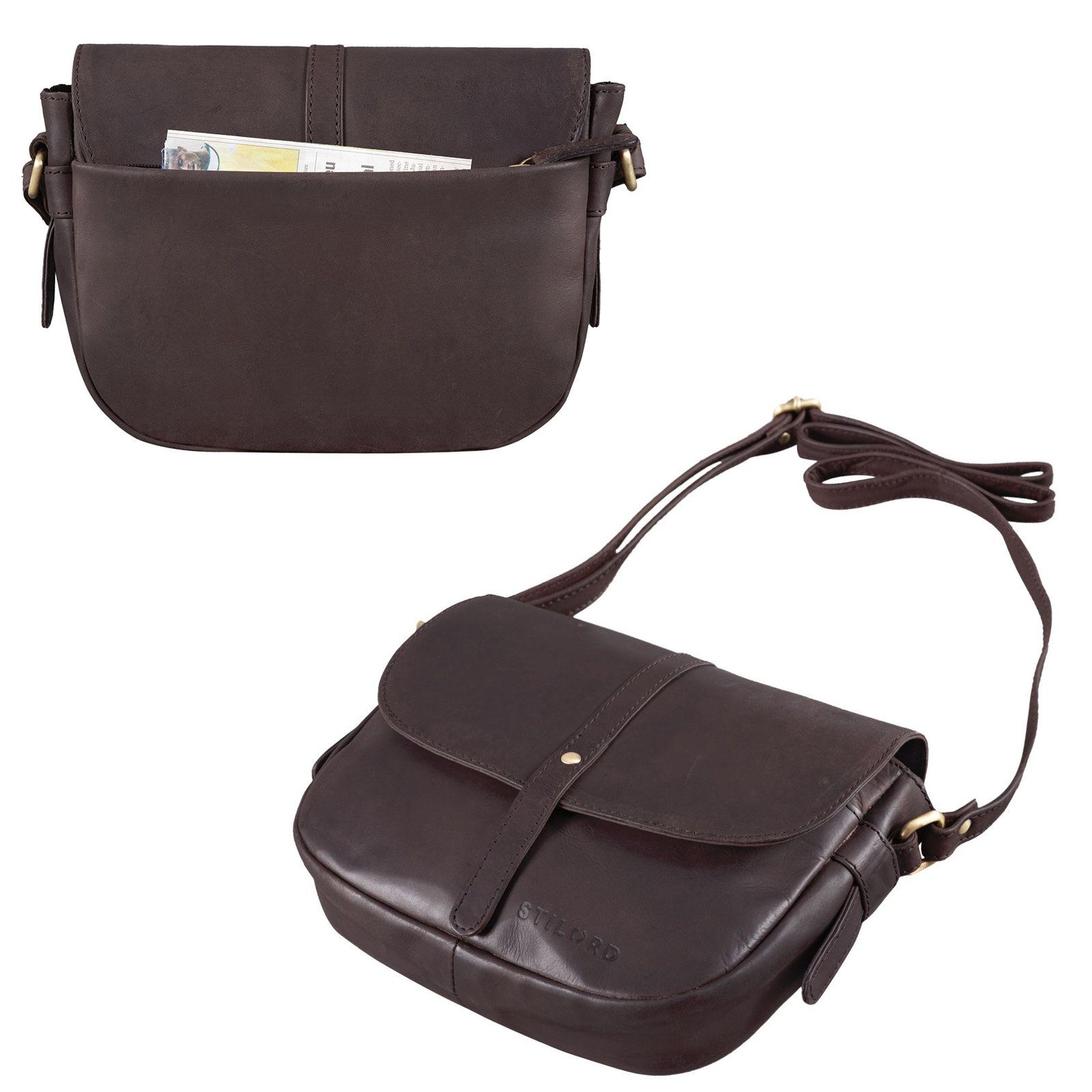 STILORD Handtasche "Clara" Kleine Umhängetasche Frauen Leder