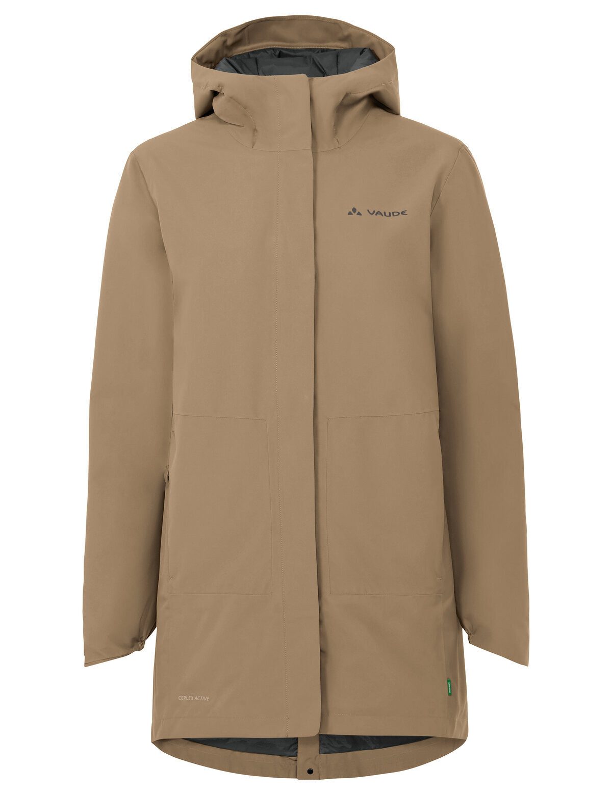 VAUDE Fahrradjacke Women's Cyclist padded Parka II (1-St) Wetterschutzparka mit reflektierenden Elementen