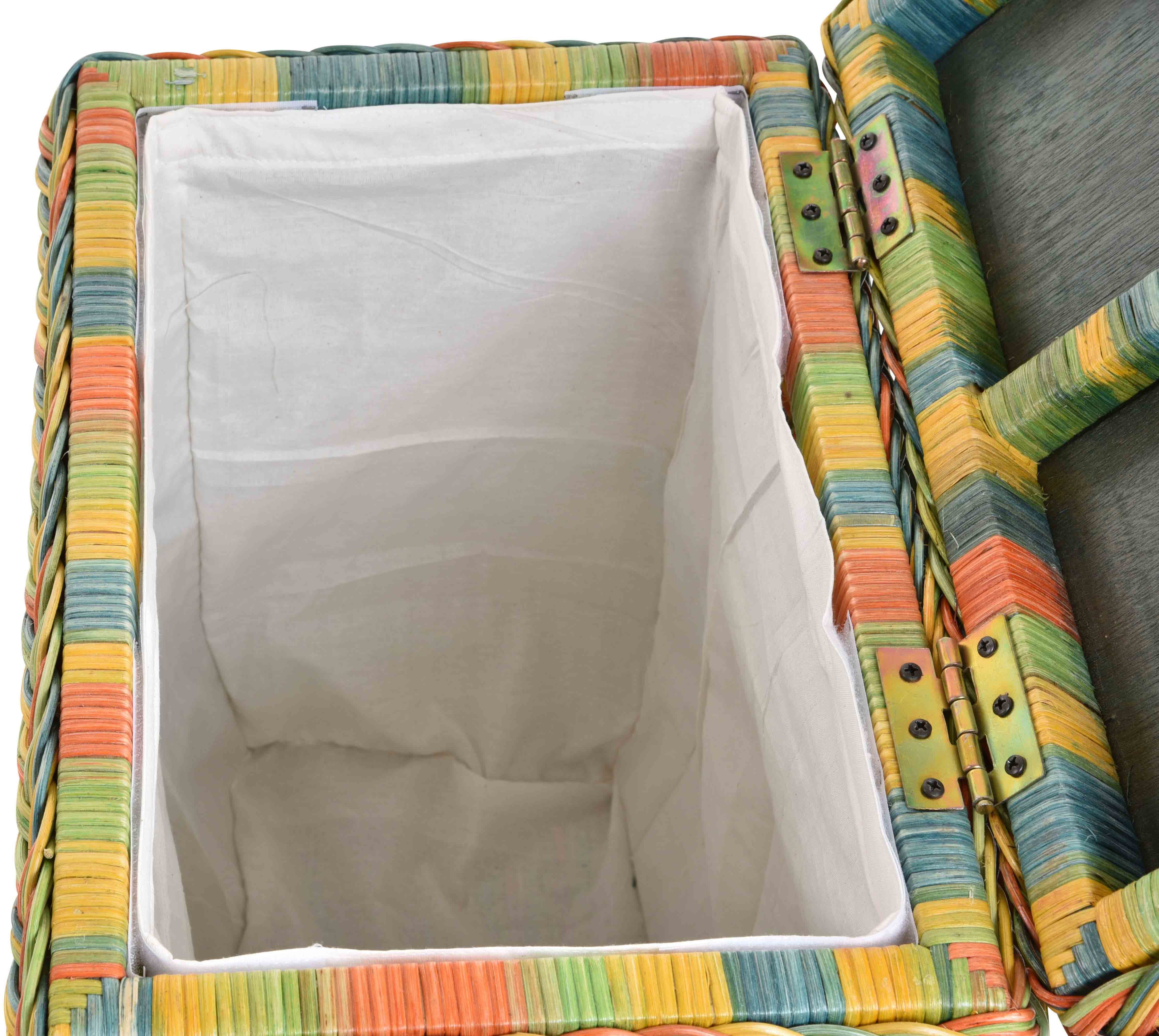 Krines Home Wäschekorb Rattan Wäschebox mit Deckel Wäschetruhe Wäschekorb W günstig online kaufen