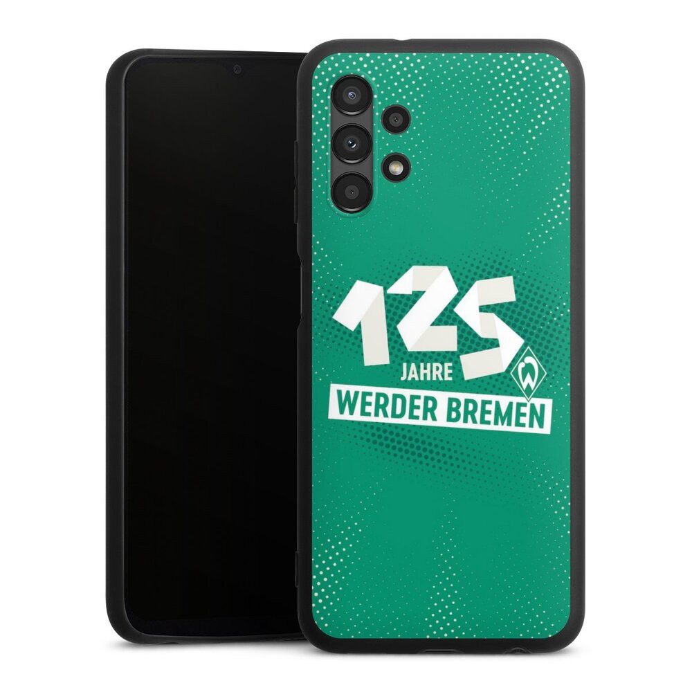 DeinDesign Handyhülle 125 Jahre Werder Bremen Offizielles Lizenzprodukt, Samsung Galaxy A13 4G Silikon Hülle Premium Case Handy Schutzhülle