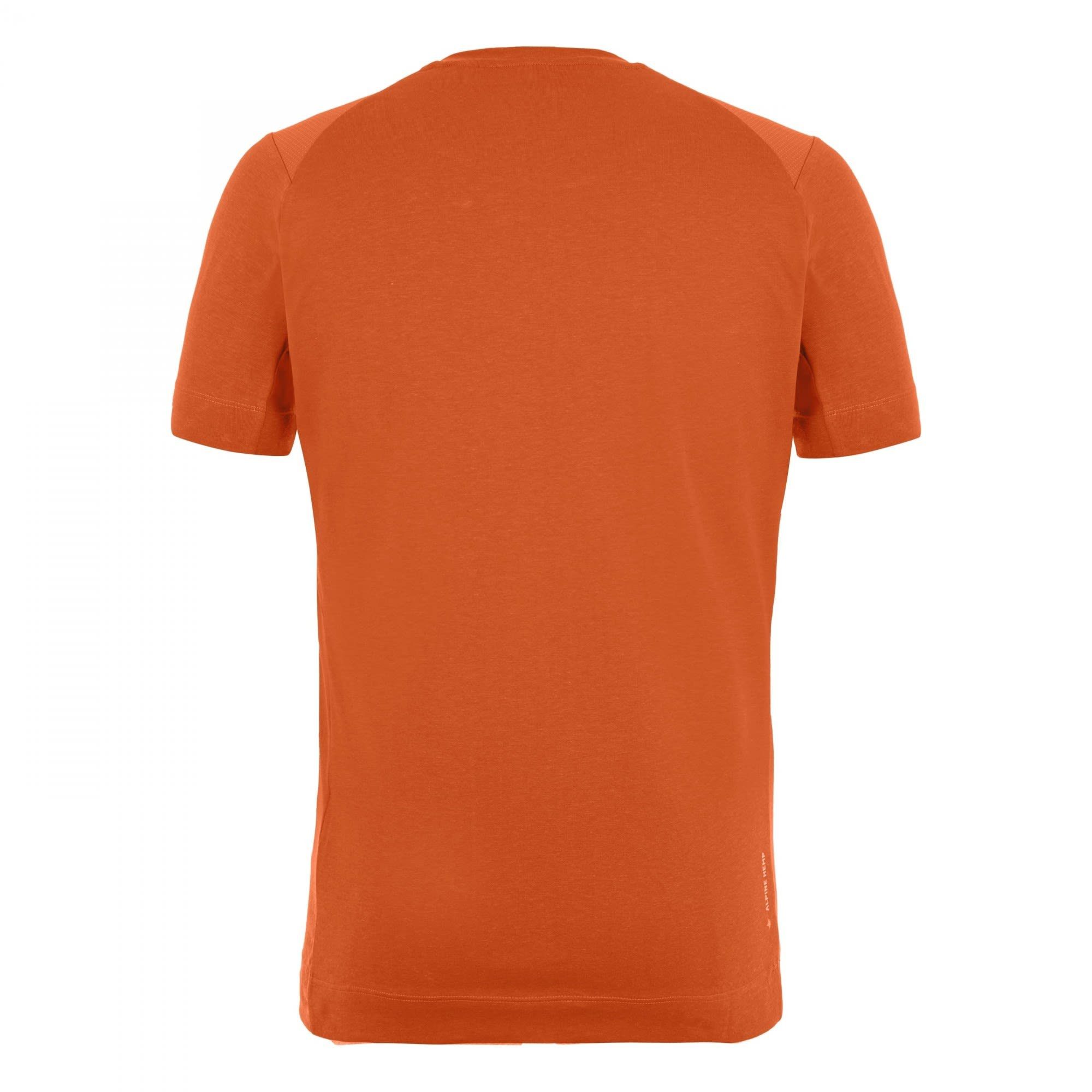 T-Shirt Alpine Red T-shirt Orange Salewa Kurzarm-Shirt Herren Hemp M Salewa