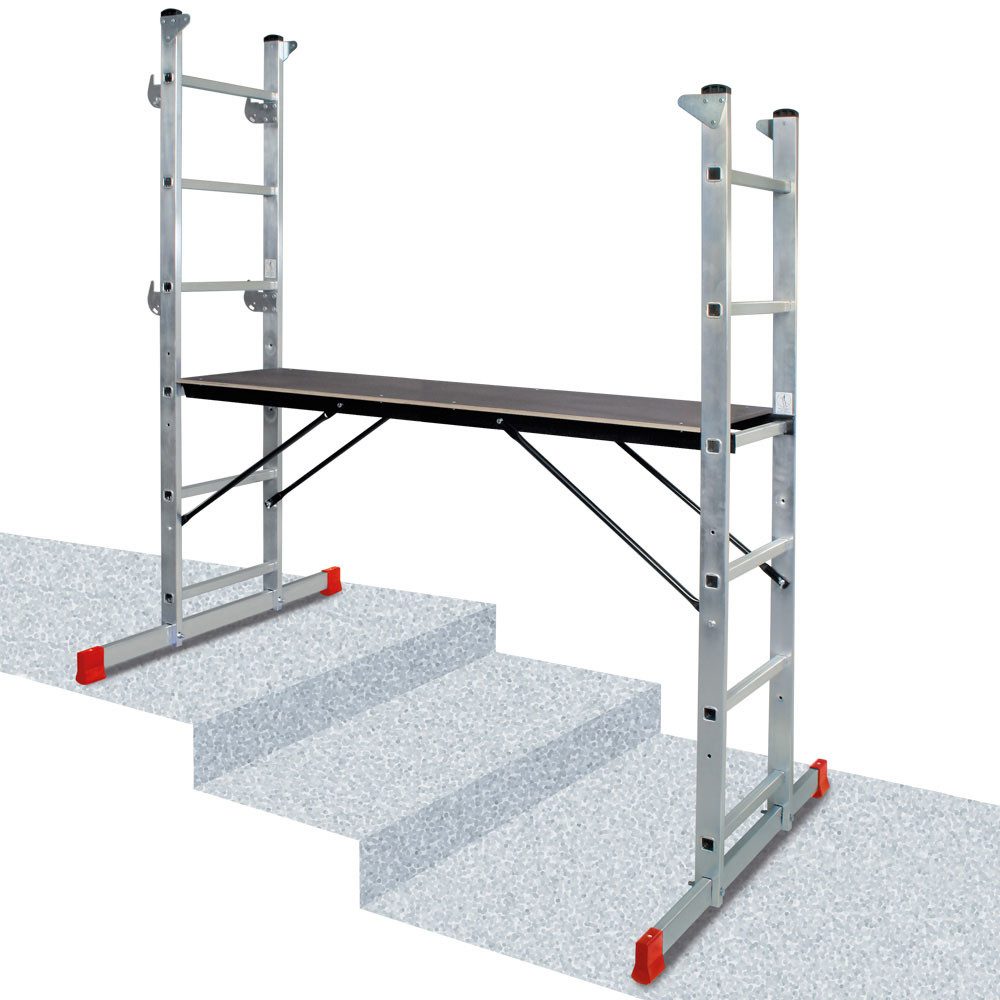 BRB-Lagertechnik work scaffold Multifunctional ladder scaffold, quick, safe and tool-free assembly