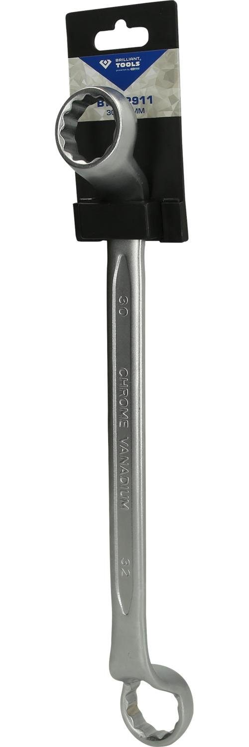 Brilliant Tools Ringschlüssel Doppel-Ringschlüssel, 32 mm gekröpft, 30 x