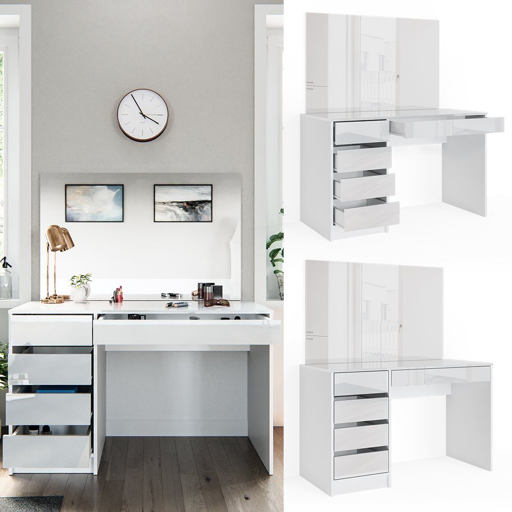 Vicco Schminktisch Sherry, Weiß, 120 cm günstig online kaufen