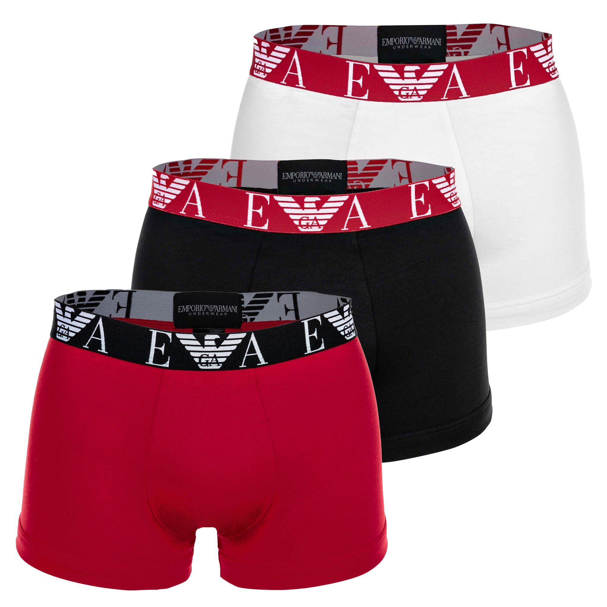 Emporio Armani Boxer Herren Boxershort 3er Pack Baumwolle BOLD MONOGRAM (Pa günstig online kaufen