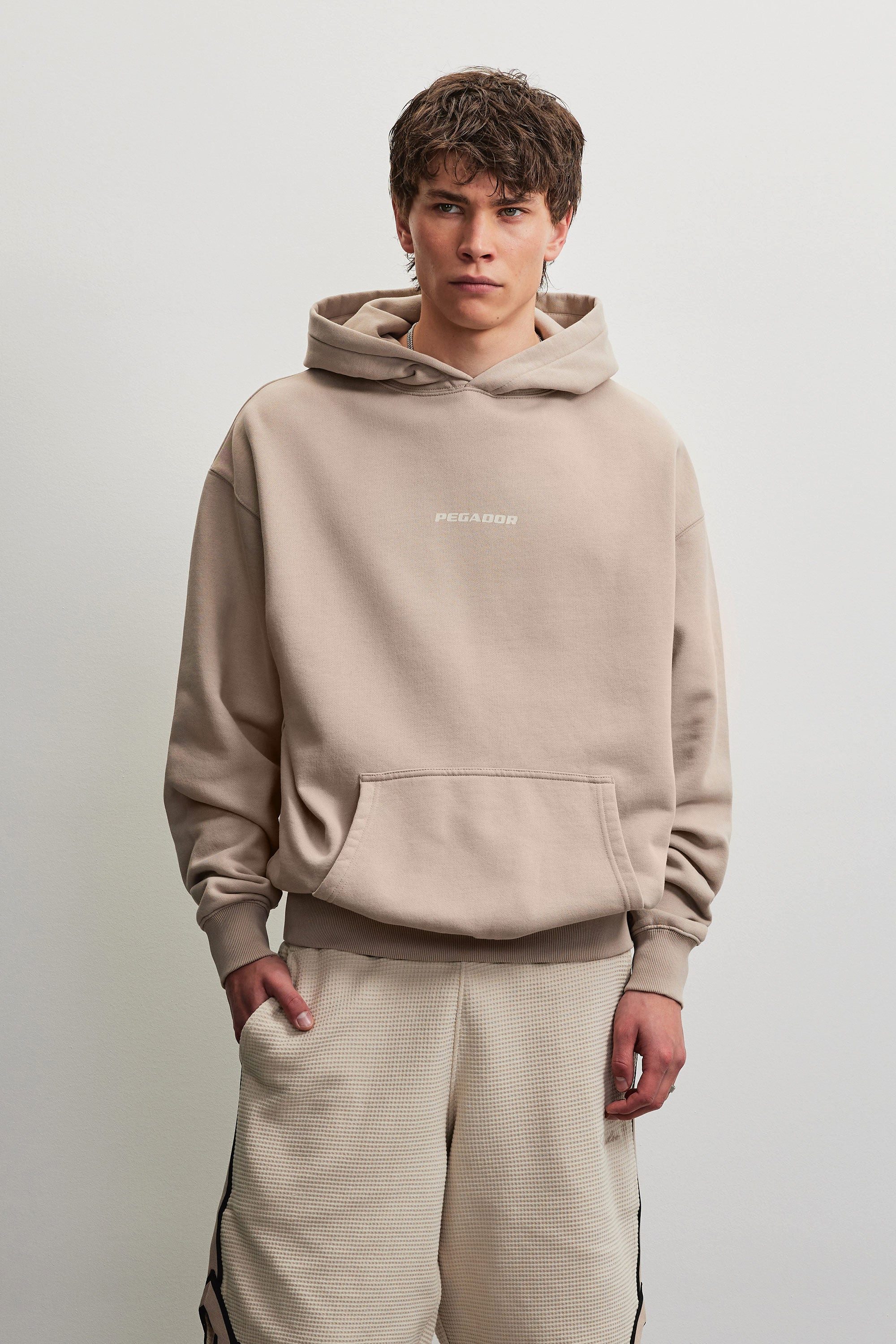 PEGADOR Kapuzensweatshirt COLNE LOGO OVERSIZED HOODIE Baumwollmischung, oversize
