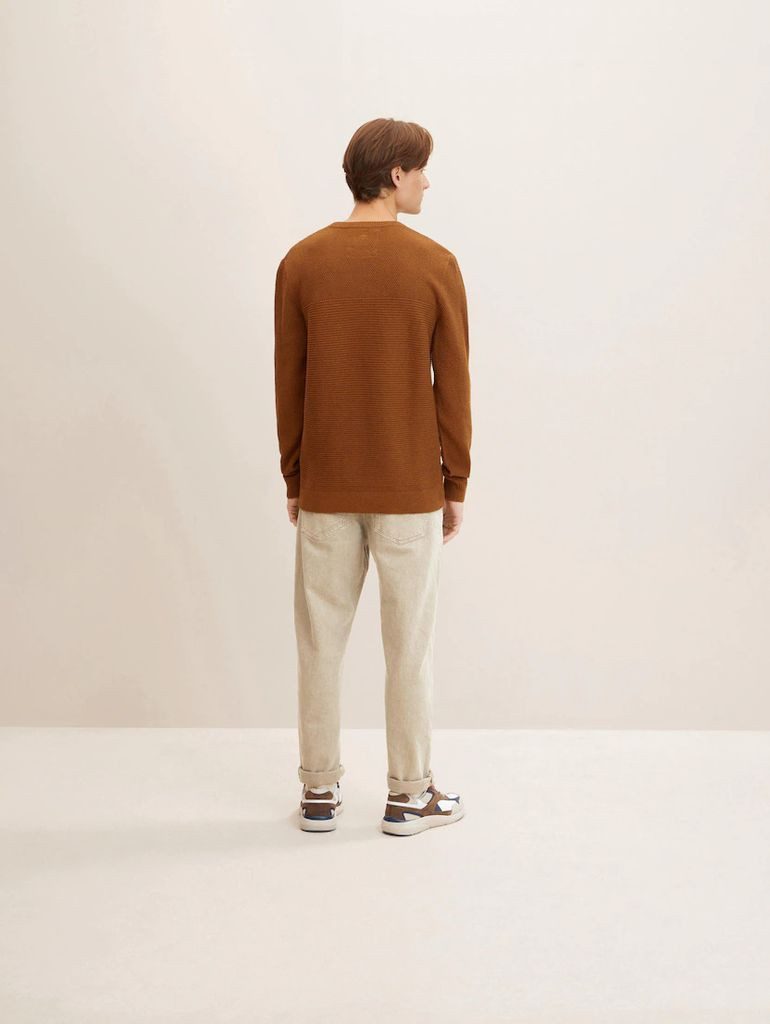 TOM TAILOR Sweatshirt Basic Structured Knit Pullover (1-tlg)