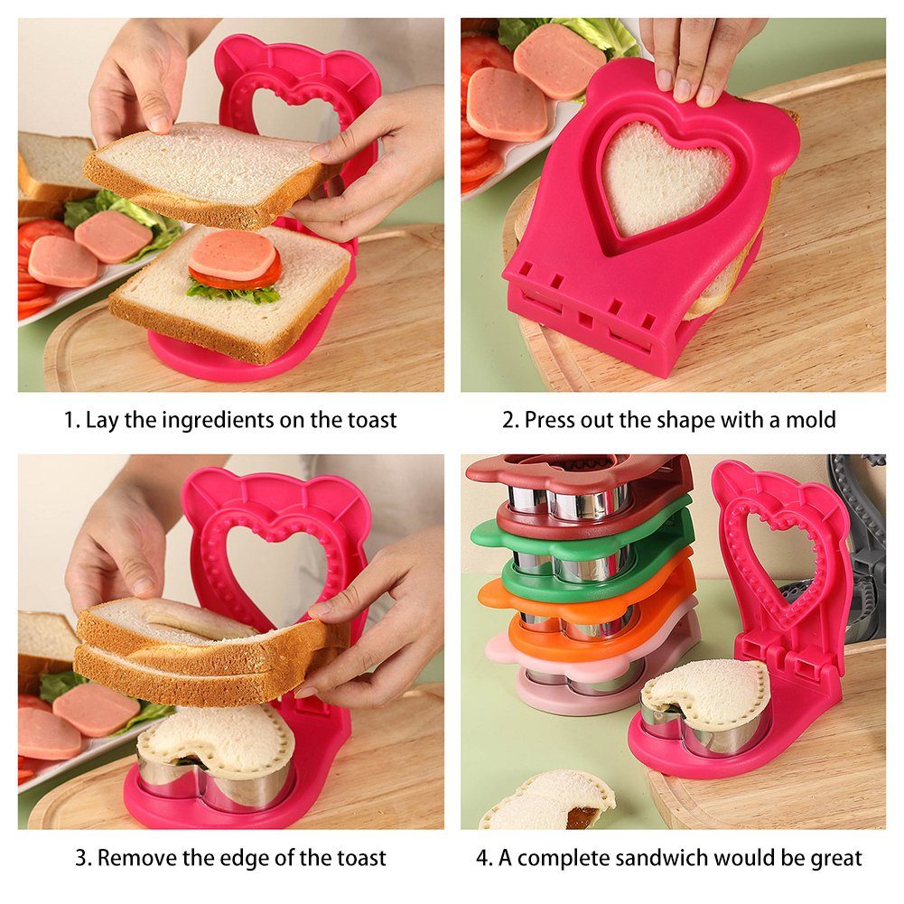 Herzförmigen Formen Mit red Schneider Und Versiegelung Blusmart Sandwiches Backform
