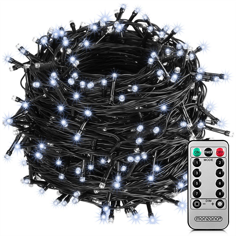 monzana Lichterkette, 200/400/600 LEDs warmweiß/kaltweiß/bunt Weihnachtsbaum