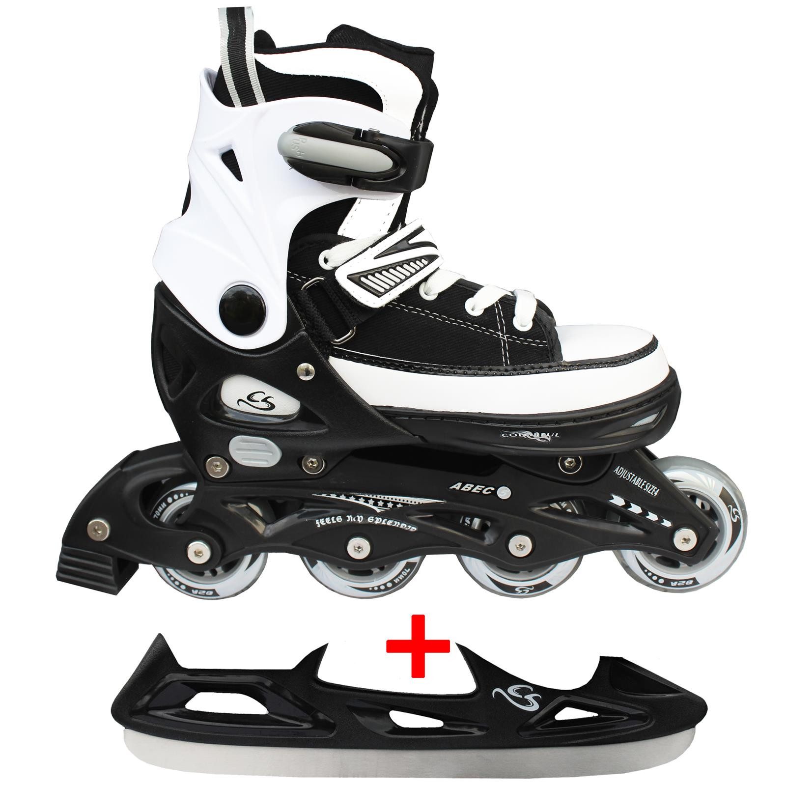 Inlineskates Sneak 2in1 verstellbar Inline Skates und Schlittschuhe