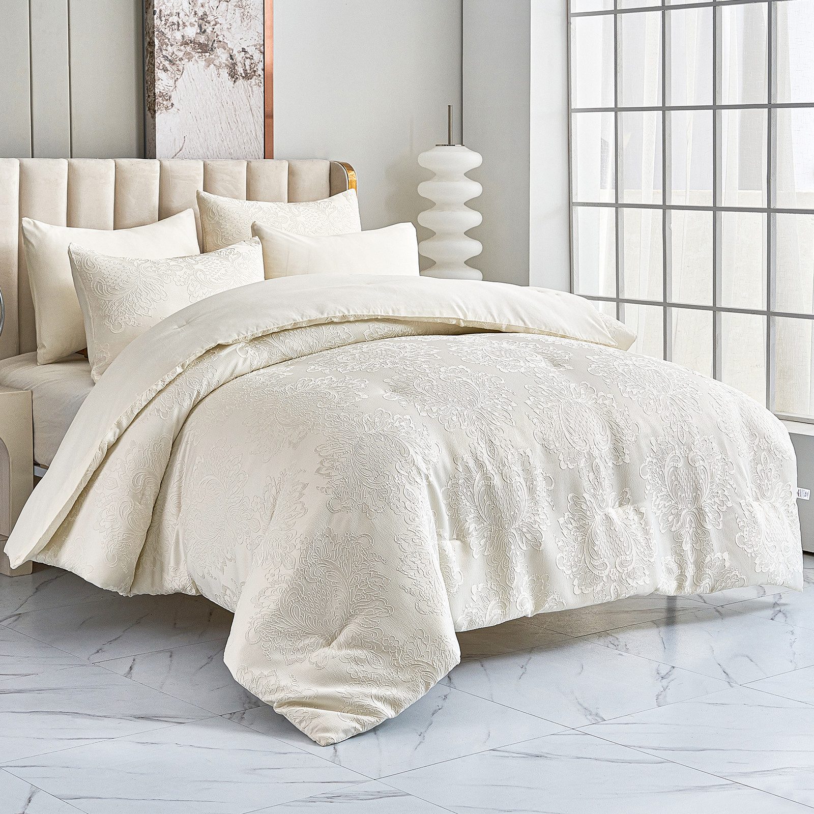 HOMELUX Bettwäsche 180x200 6teilig Steppdecke 220x240 günstig online kaufen