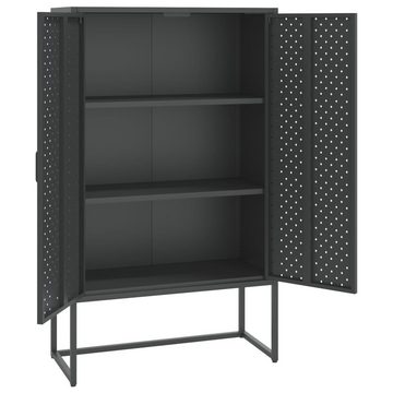 vidaXL Fächerschrank Highboard Anthrazit 80x35x135 cm Stahl (1-St)