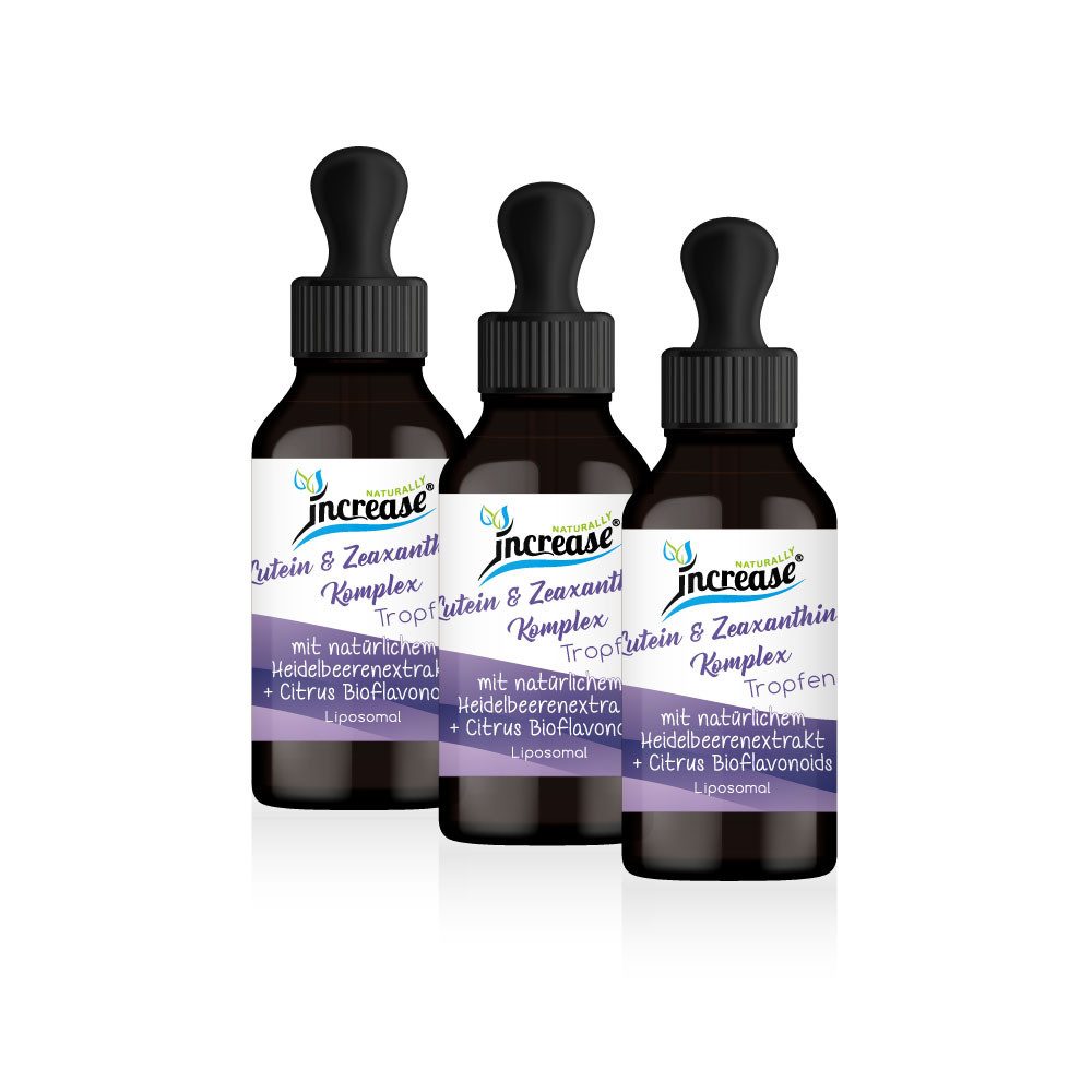 increase NATURALLY Nimm 3, zahl 2 Liposomaler Lutein & Zeaxanthin Komplex 77mg pro Tag Tropfen, 180 ml