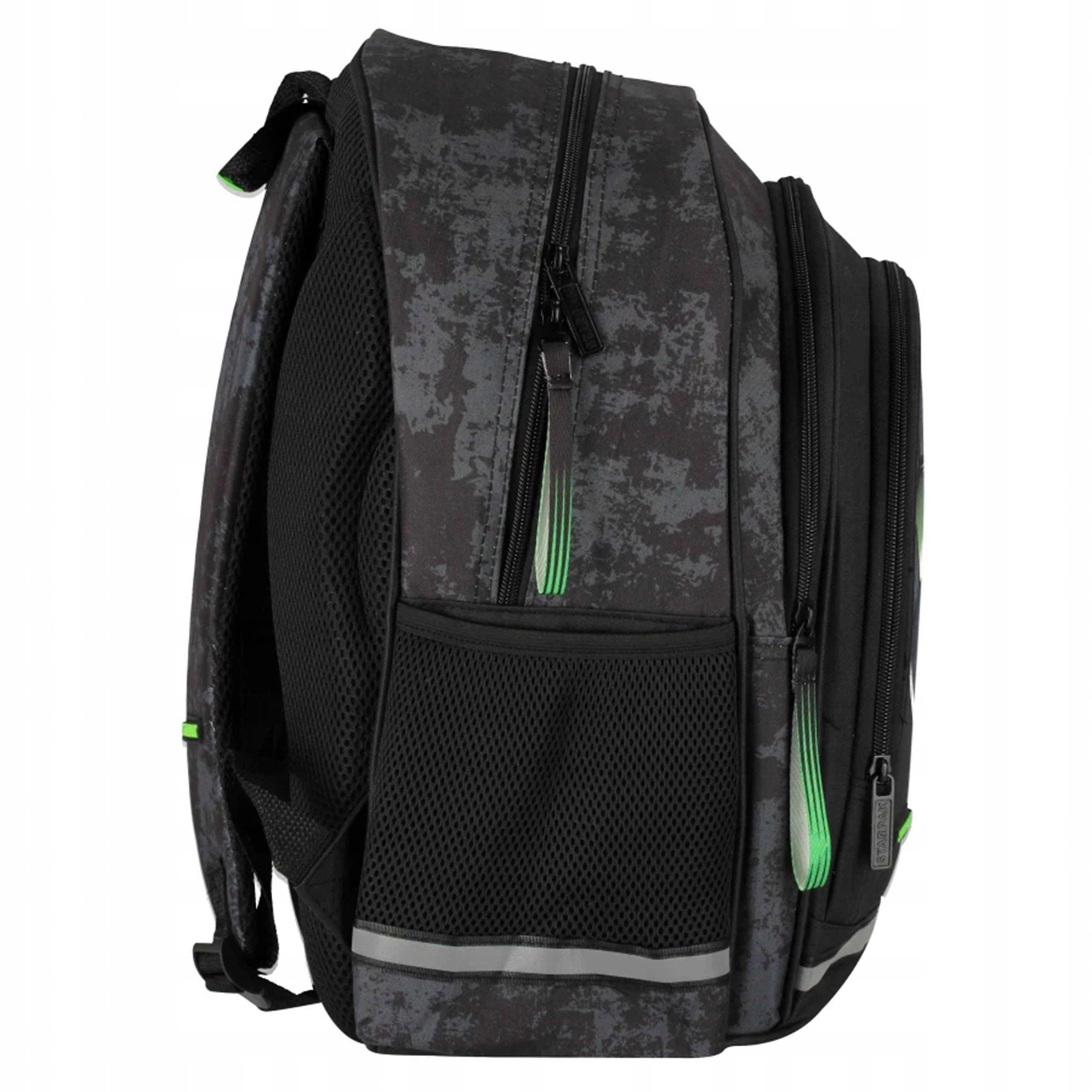 Sarcia.eu Schulrucksack Football schwarzer Jugendrucksack, 40x29x20 cm, gepolstert – Bild 4 von 5
