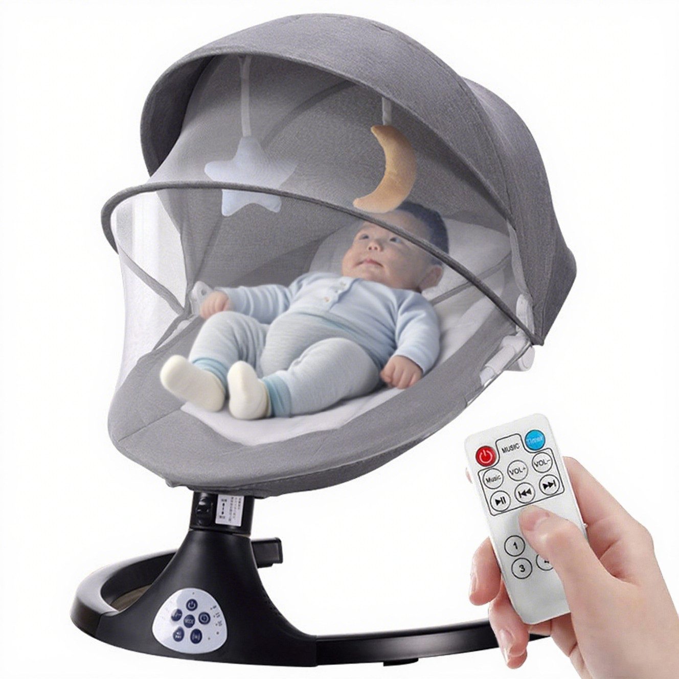 CLTYQ Babywippe babyschaukel Kippfunktion,klappbar,Dreistufige Richtungsein günstig online kaufen
