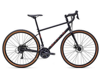 Marin Gravelbike Four Corners, 27 Gang Shimano Sora 9-Speed Schaltwerk, Kettenschaltung, Gravelbike 28 Zoll schwarz/grau