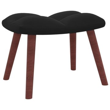 furnicato Sessel Relaxsessel mit Hocker Schwarz Samt