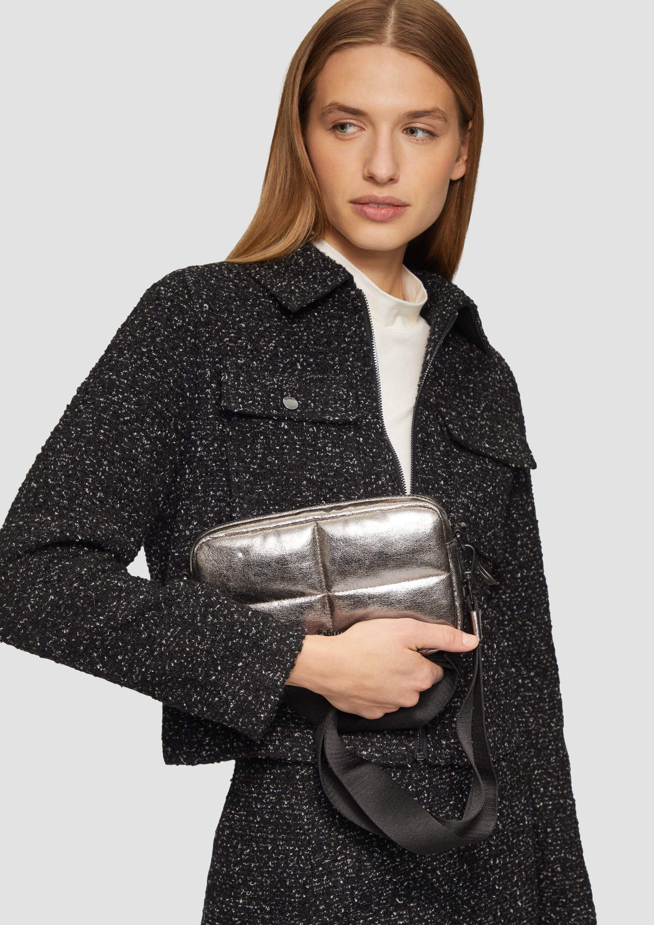 s.Oliver Umhängetasche Tasche, Mini-Bag in Lederoptik mit Logoschriftzug