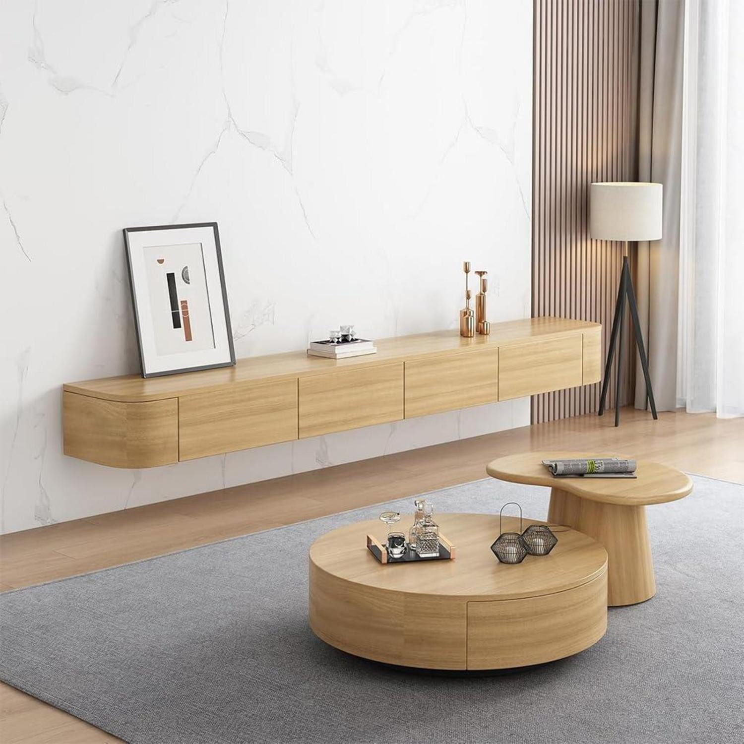 LuxusKollektion TV-Board TV-Schrank 260CM Wood(b) Hängend (1 St)