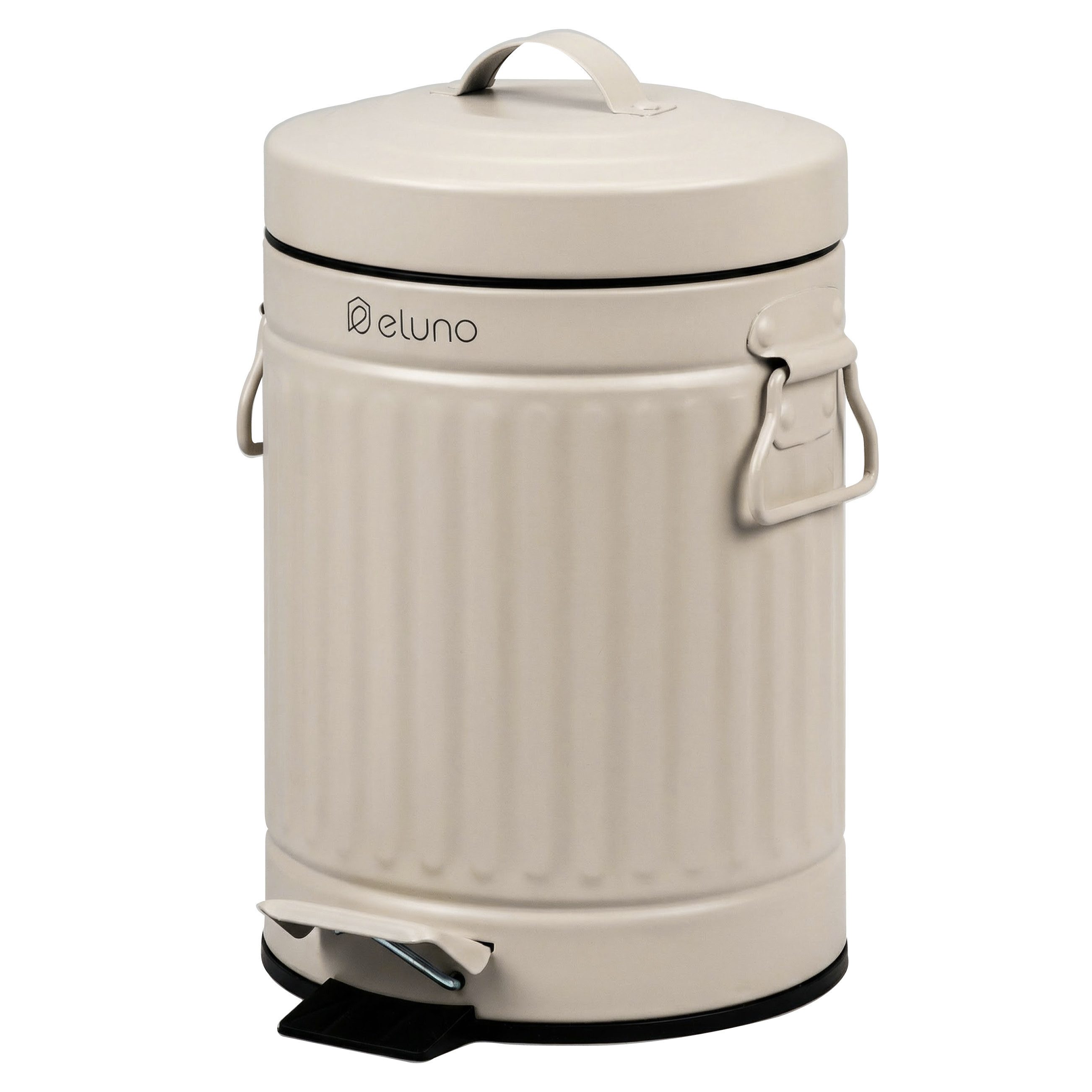 eluno Kosmetikeimer VINTAGE, Treteimer 3 Liter aus Metall