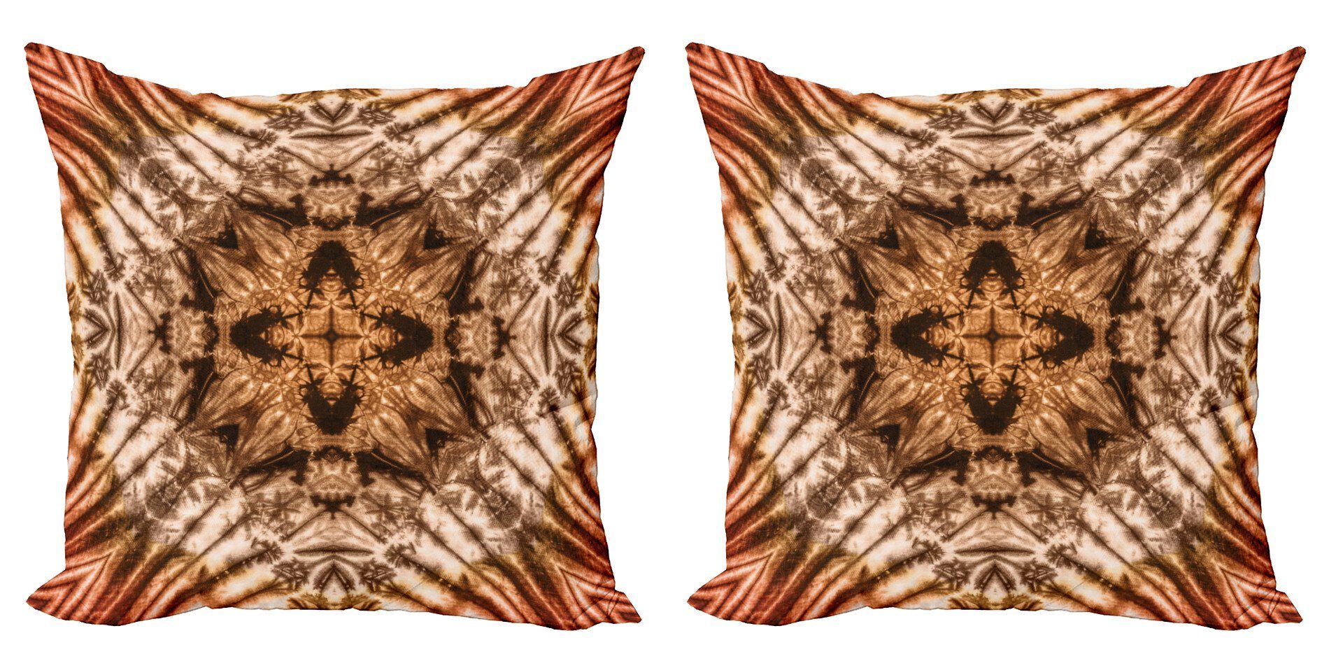 Kissenbezüge Modern Accent Tie Braun Doppelseitiger Abakuhaus Effekt Muster (2 Dye Digitaldruck, Stück)