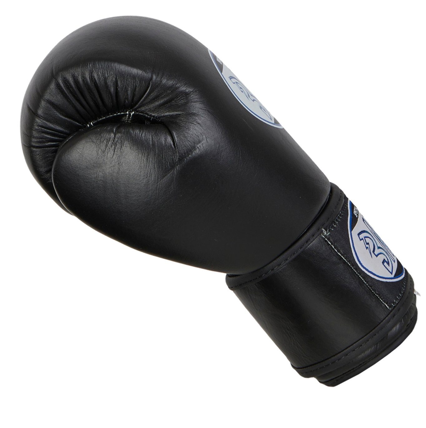 BAY-Sports Boxhandschuhe KO Fighter Leder Box-Handschuhe schwarz