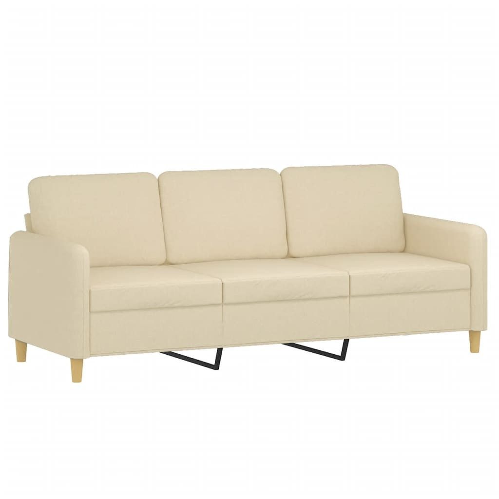 vidaXL Sofa 3-Sitzer-Sofa Creme 180 cm günstig online kaufen