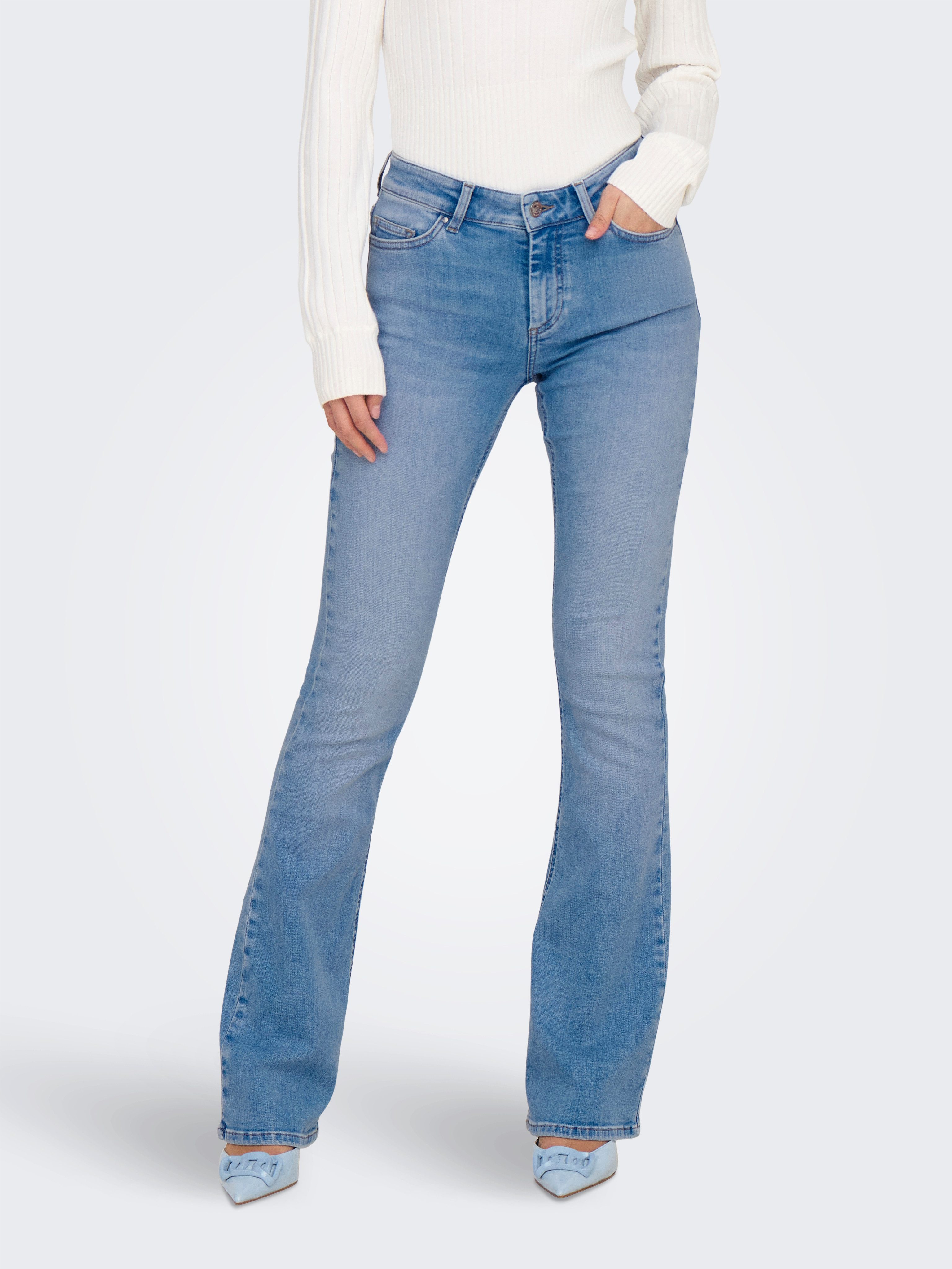 ONLY Bootcut-Jeans ONLBLUSH MID FLARED DNM günstig online kaufen