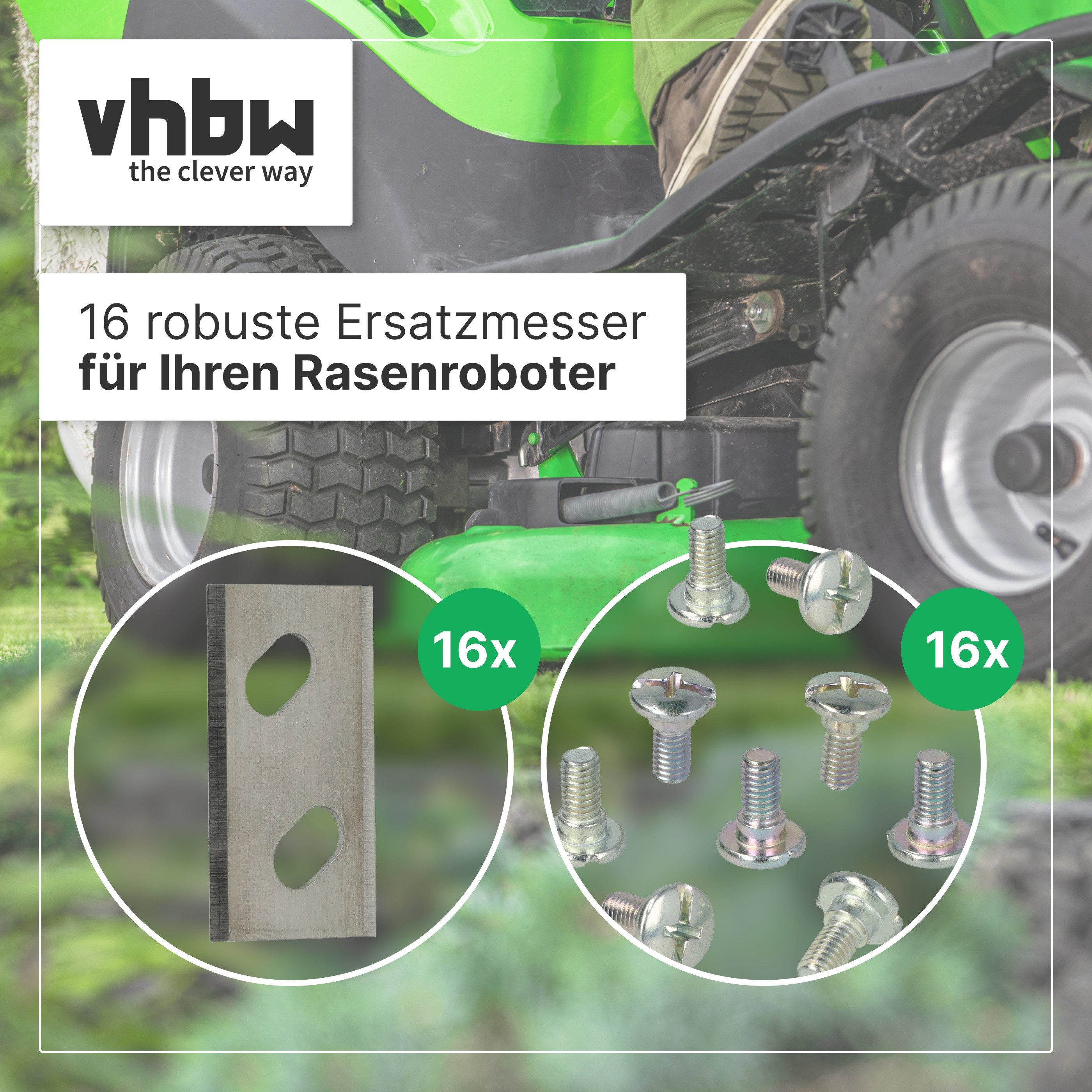 vhbw Rasenmähermesser Ersatzmesser Ersatz für Robomow 122-100-619 für Rasenmäher