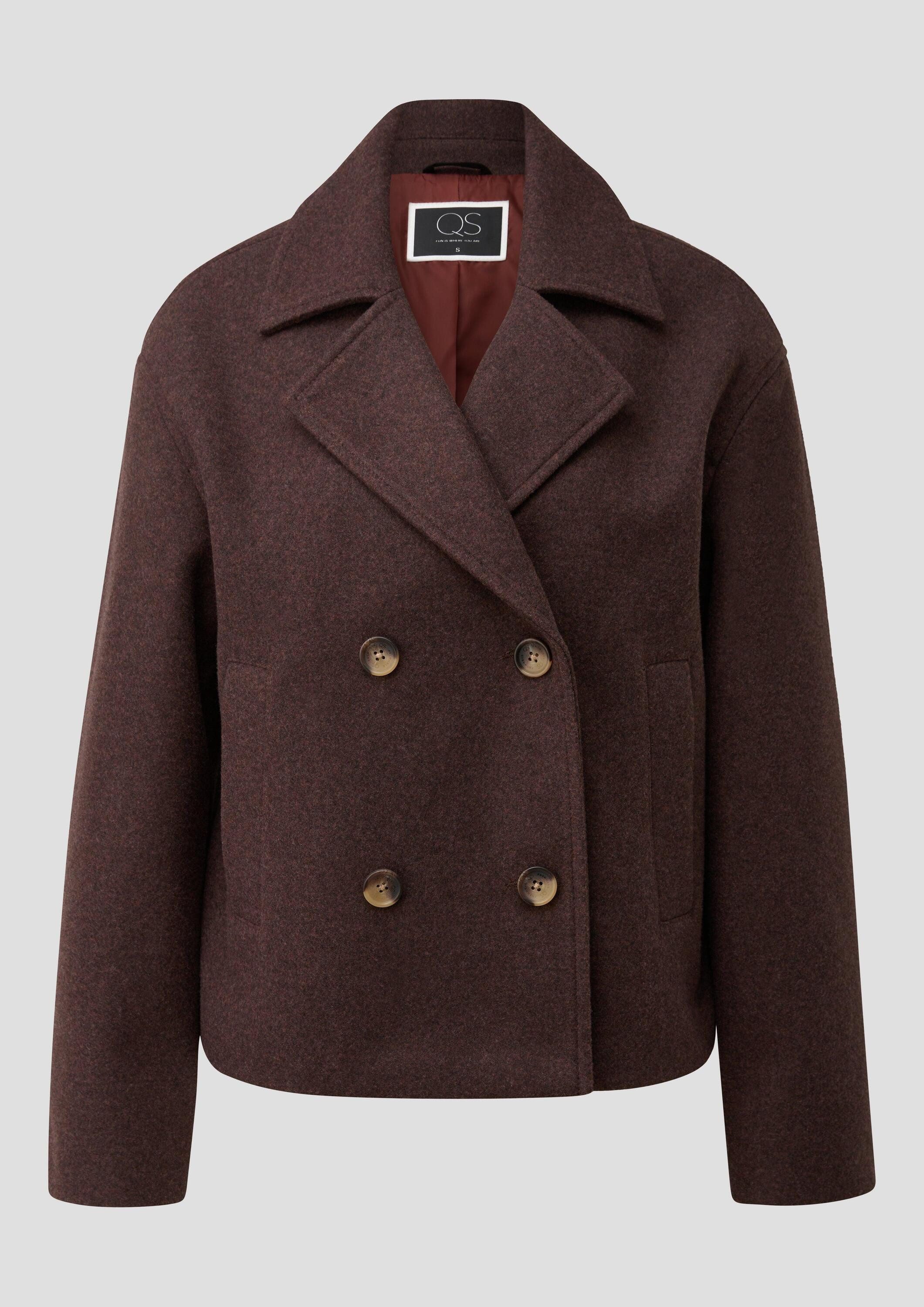 QS Funktionsjacke Outdoor-Jacke Cabanjacke in Wolloptik