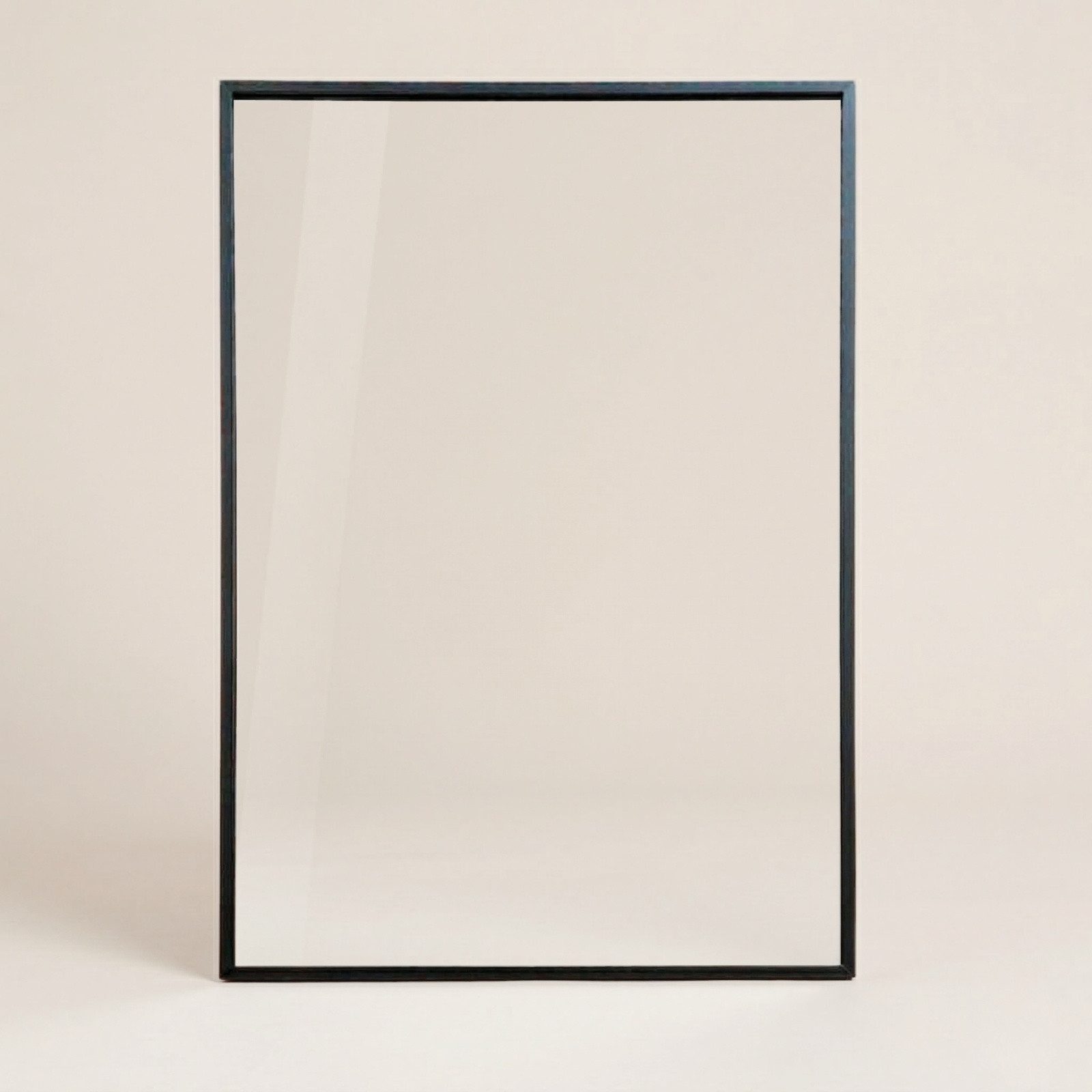 SCENA LIVING Wandspiegel Rechteckiger Wandspiegel AXION, 60 x 40 cm, schwarz, Kompakter Wandspiegel