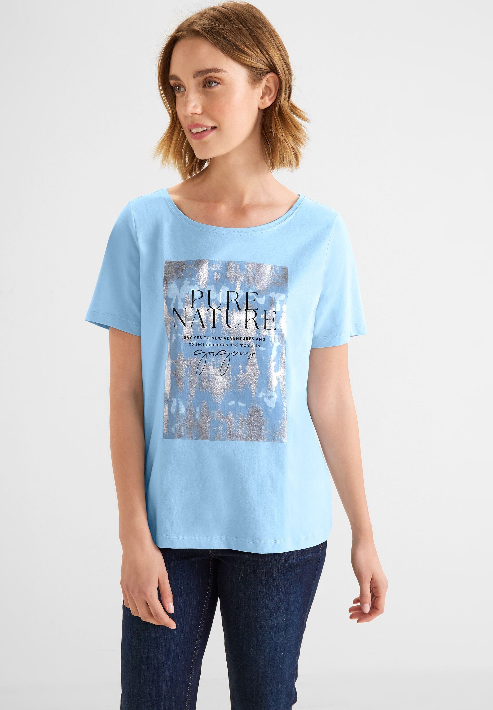 STREET ONE T-Shirt light blue splash