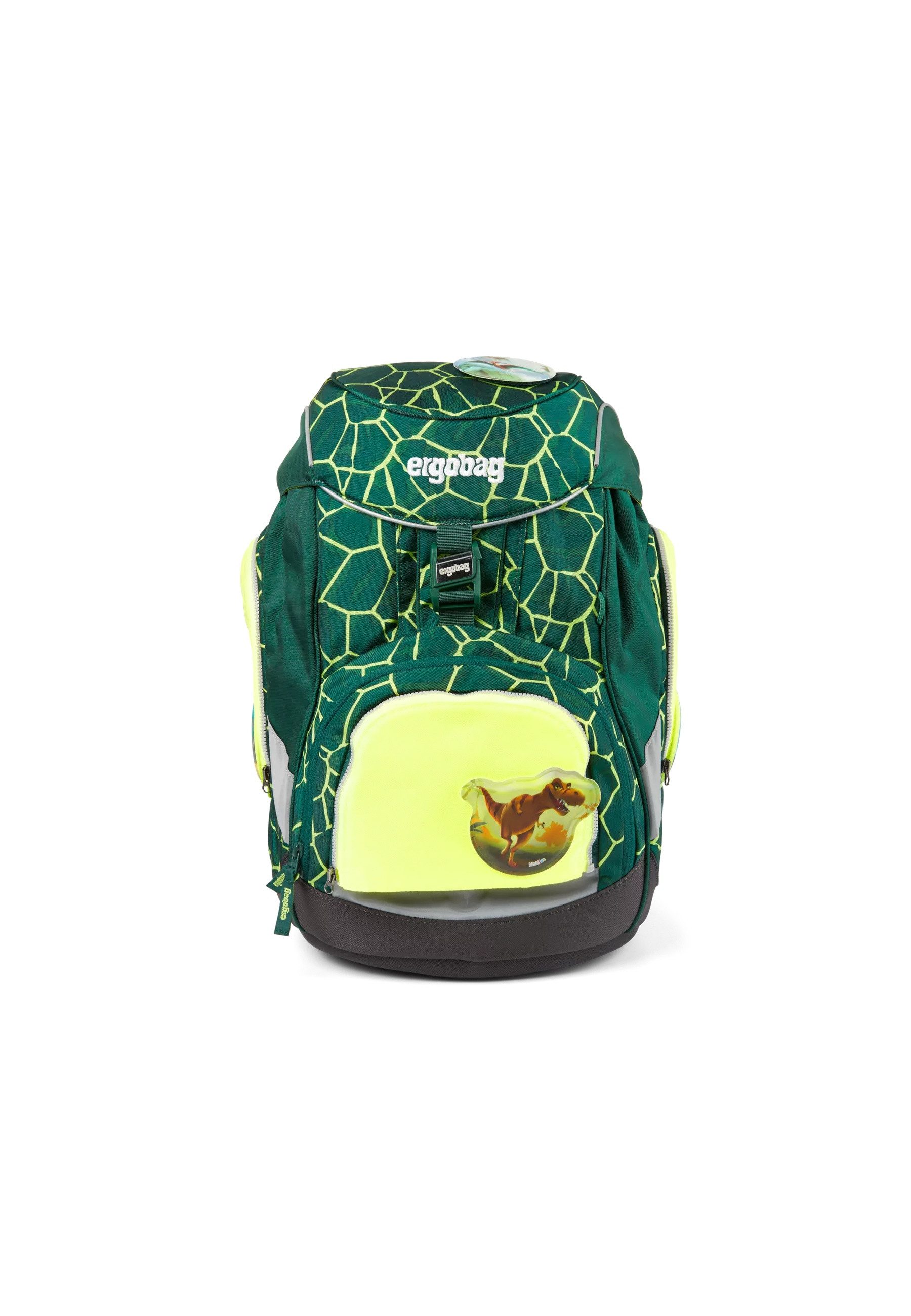 ergobag Schulranzen Fluo Zip Set (3-tlg), reflektierend