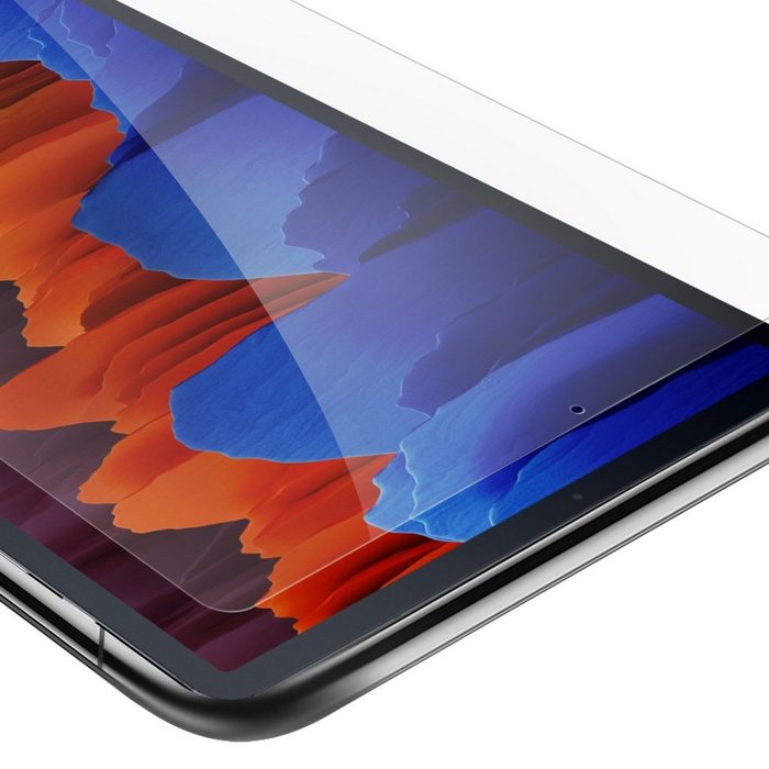 Cadorabo Schutzfolie Tempered Tablet (Samsung Galaxy Tab S7 FE / S7 PLUS (12.4 Zoll) Schutzglas Panzer Folie (Tempered) Display-Schutzglas mit 3D Touch