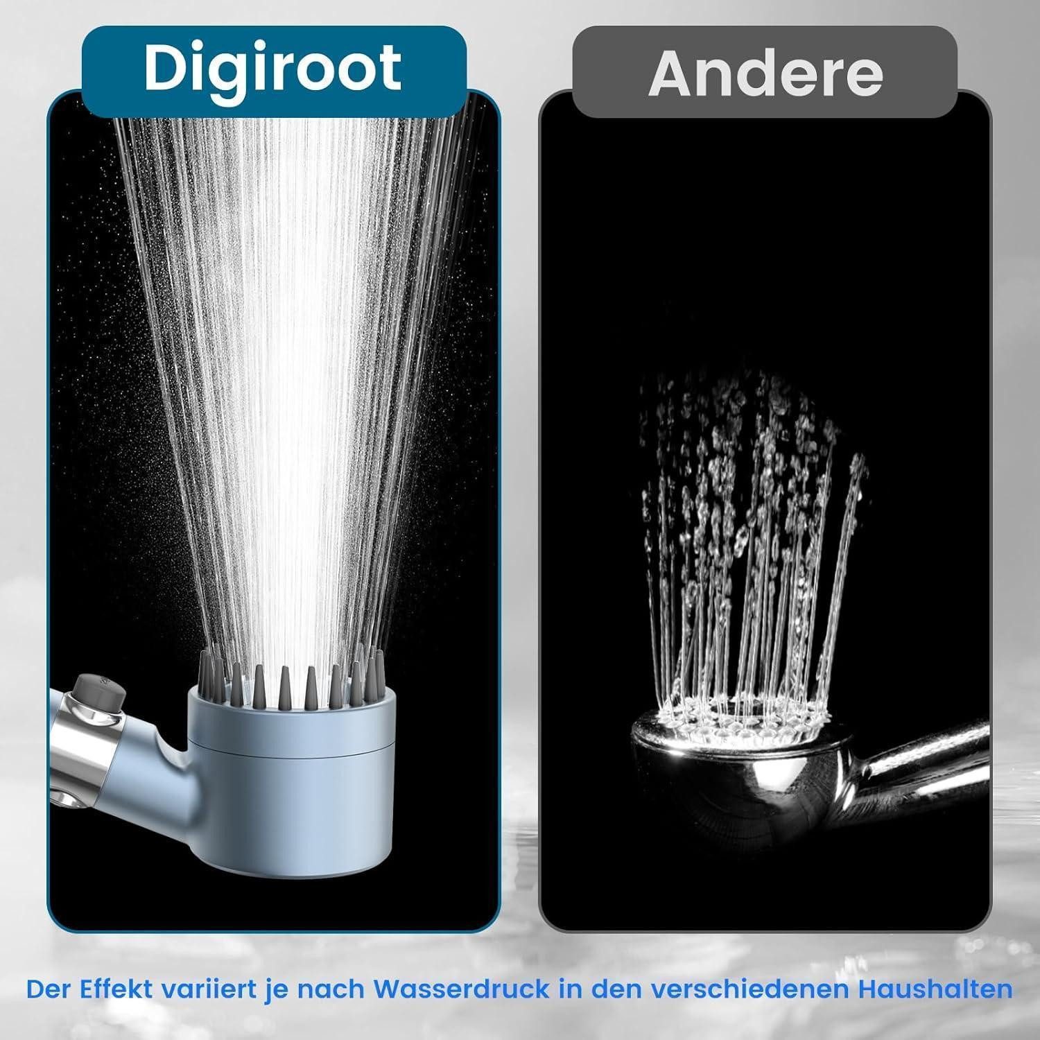 LuxusKollektion Handbrause Hochdruck-Duschkopf mit Filter, wassersparend, 4 Sprühmodi, 1,5m – Bild 5 von 5