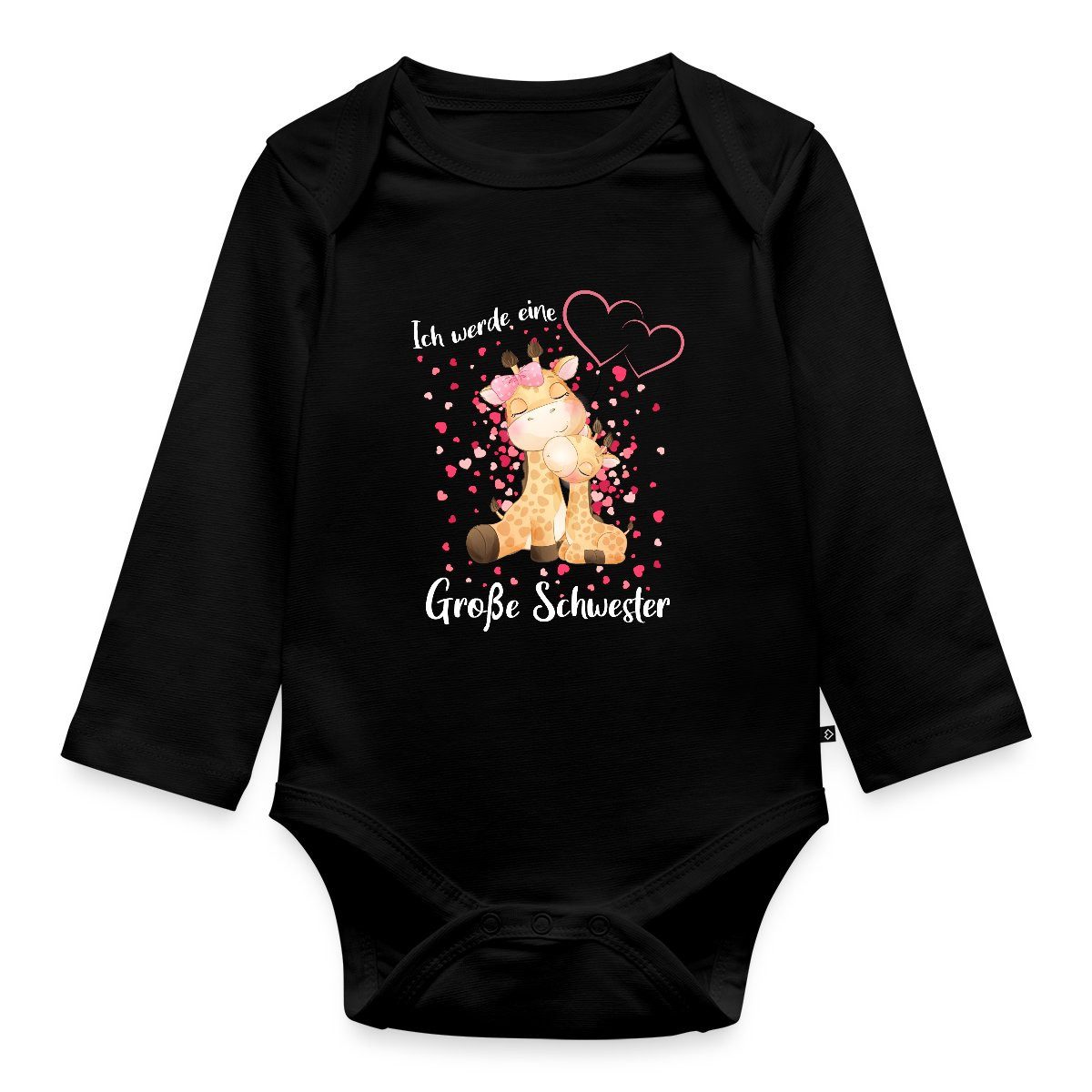 Langarmbody Ich Werde Eine Große Schwester 2025 Giraffen Tages Baby Body Langarm