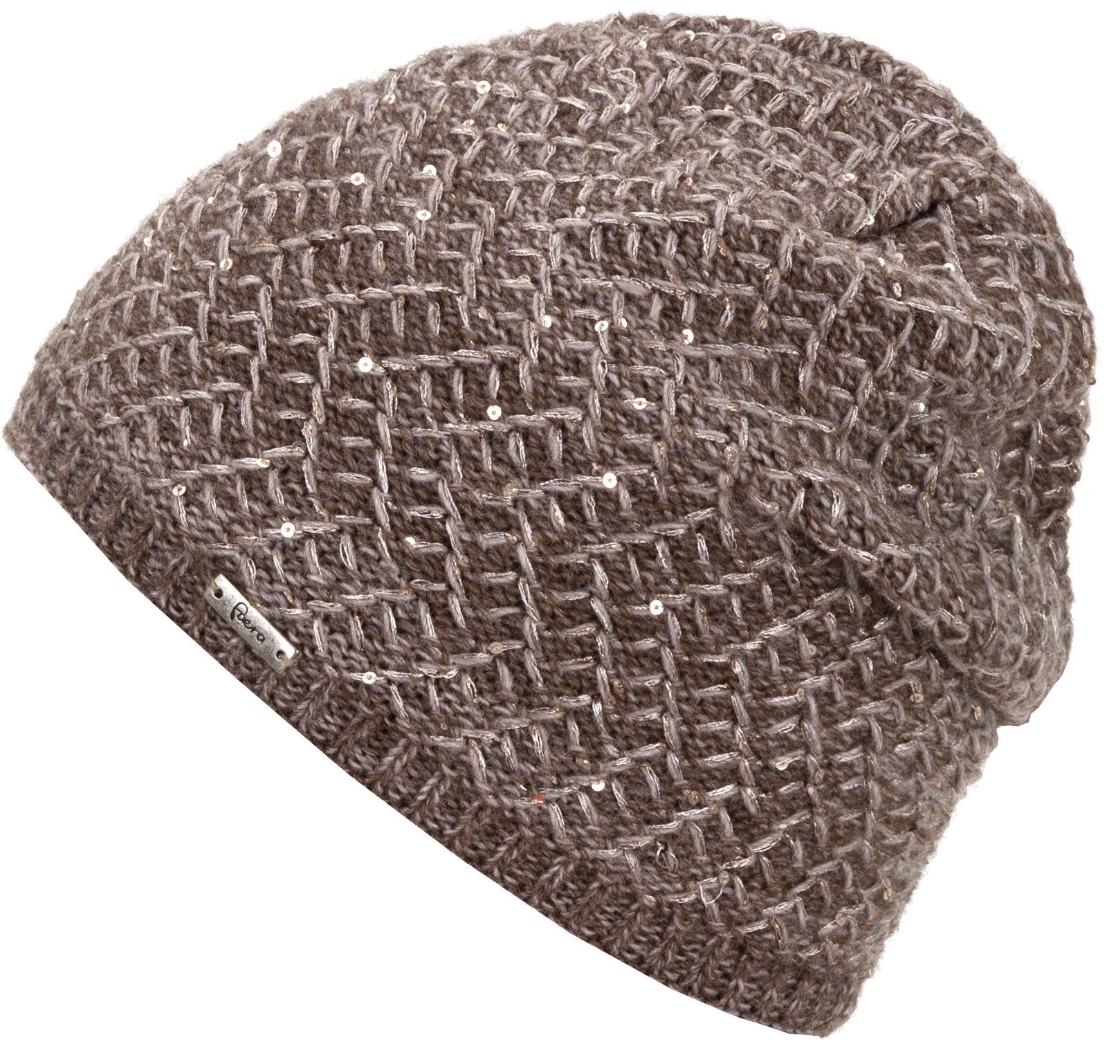 Faera Strickmütze Wintermütze Damen Mütze Beanie Haube gefüttert Strickmütze Damenmütze
