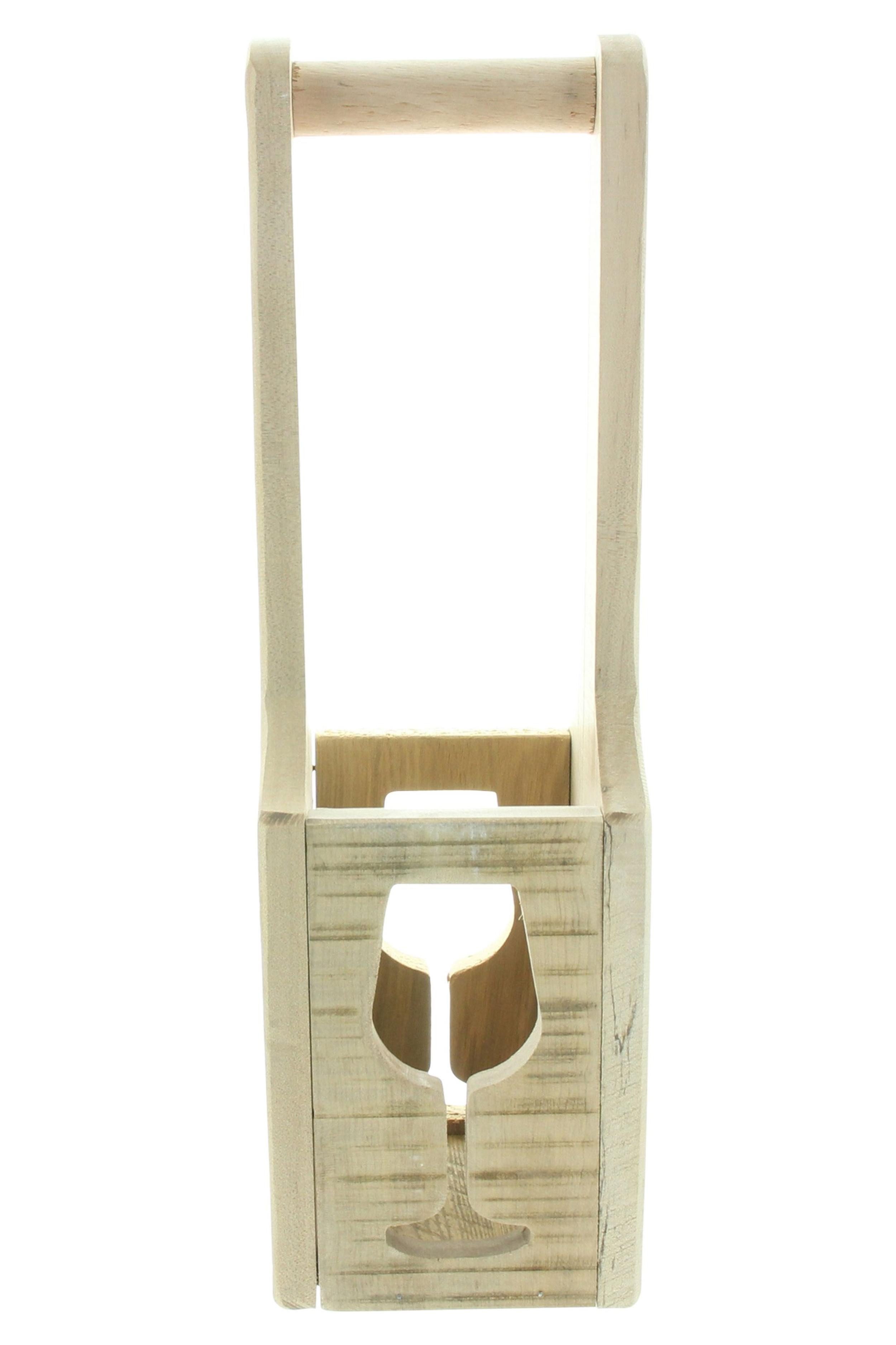 Flaschenträger Flaschenhalter Wein recyceltes Holz – Weinflaschenhalter