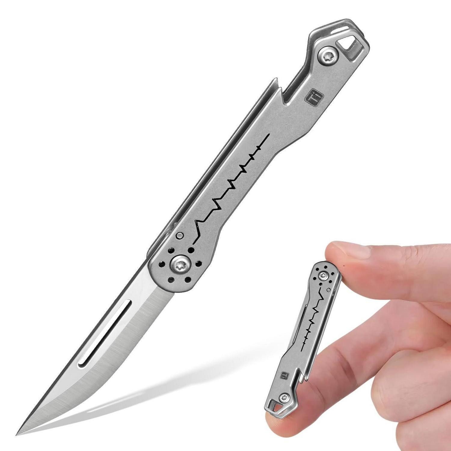 LuxusKollektion Taschenmesser Taschenmesser Mini Titan mit Flaschenöffner, (1 St)