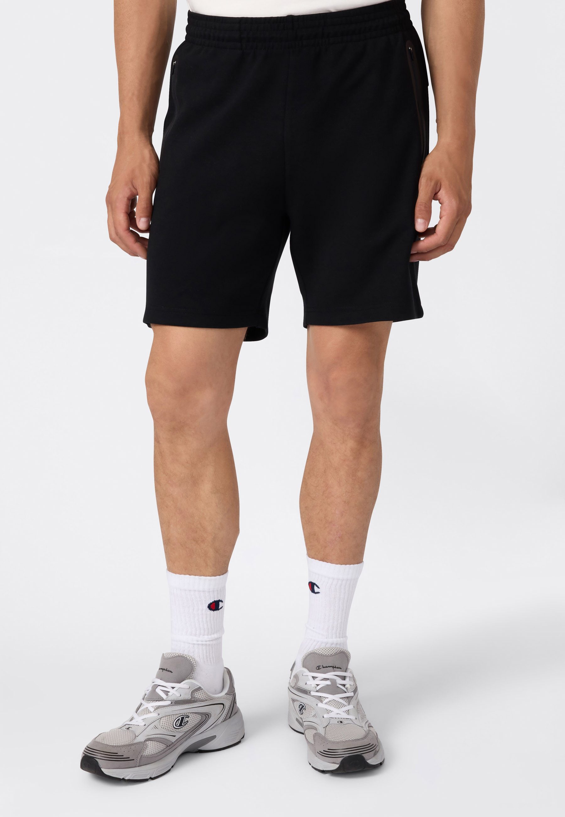 Champion Trainingsshorts C-TECH Slim Fit Interlock Shorts Slim Fit, aus Polyester, Baumwolle und Elasthan