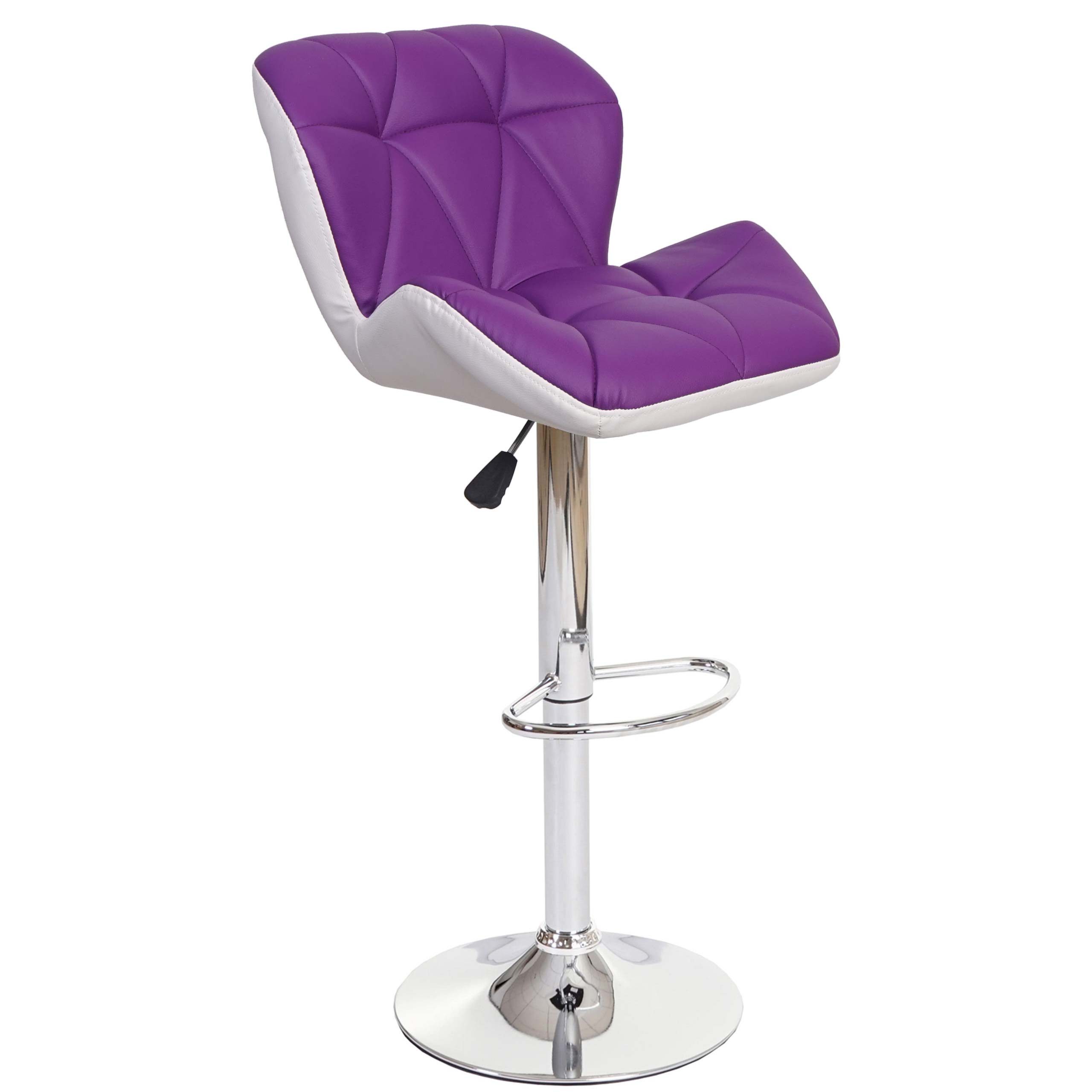 PROREGAL® Barhocker Barstuhl mit Lehne Sitzhöhe 62-83cm Kunstleder, Farbe (1 St)