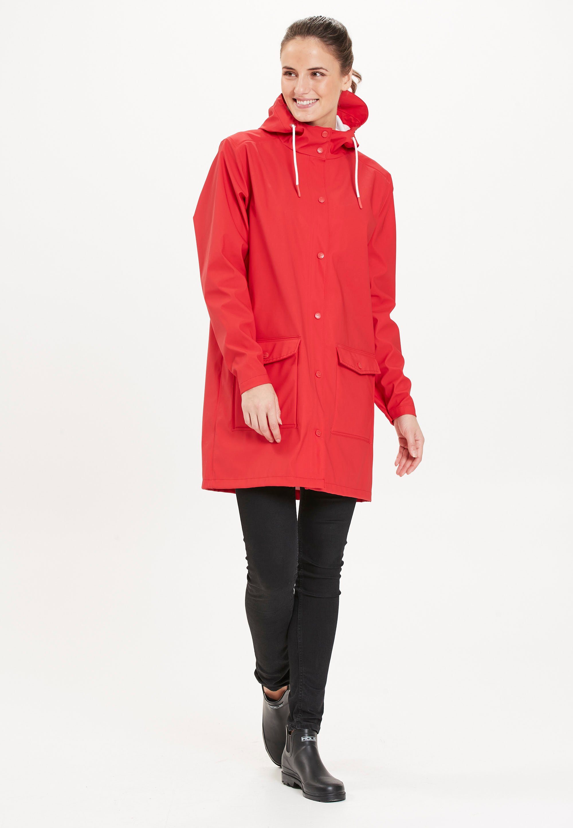 WEATHER REPORT Regenjacke TASS rot Regenausstattung hochwertiger W mit 5000 W-PRO