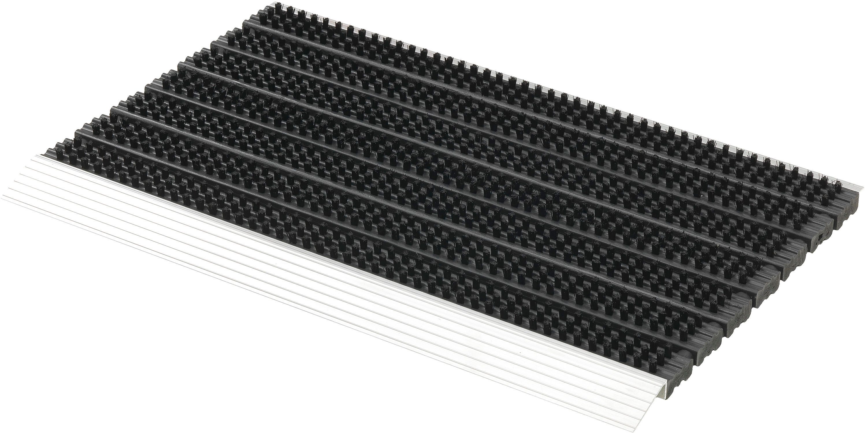 ASTRA Fußmatte Super Brush, rechteckig, Höhe: 28 mm, Türmatte, Eingansbereich, Aluminium, rutschfest